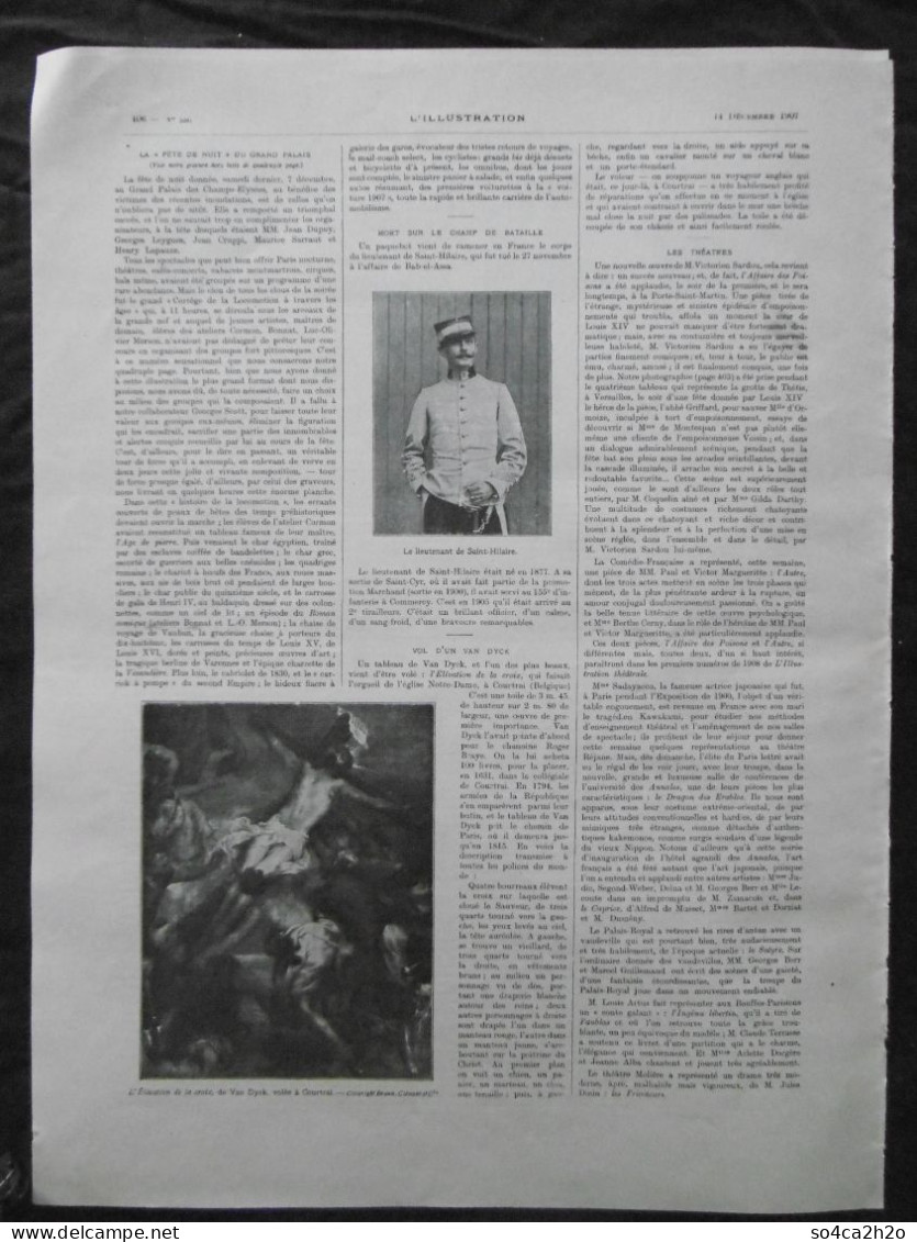 L'ILLUSTRATION N°3381 14/12/1907 Marcelle Tinayre; Le Dirigeable Patrie En Perdition; Le Crime De Monté Carlo - Sonstige & Ohne Zuordnung