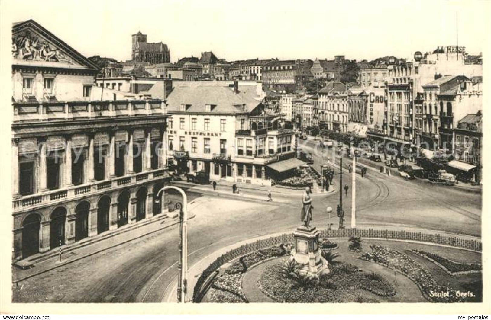 73141144 Liege Luettich Statue Gretry Et Theatre Royal Liege Luettich - Andere & Zonder Classificatie