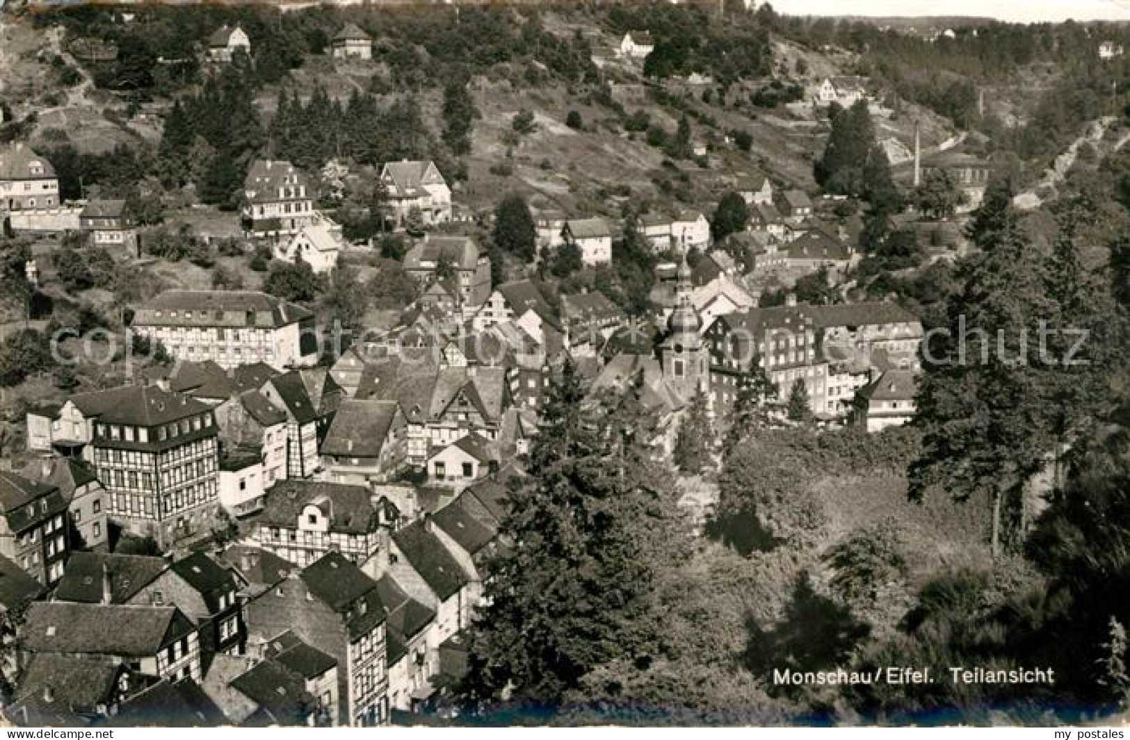 73140977 Monschau Teilansicht Vom Berg Aus Monschau - Monschau