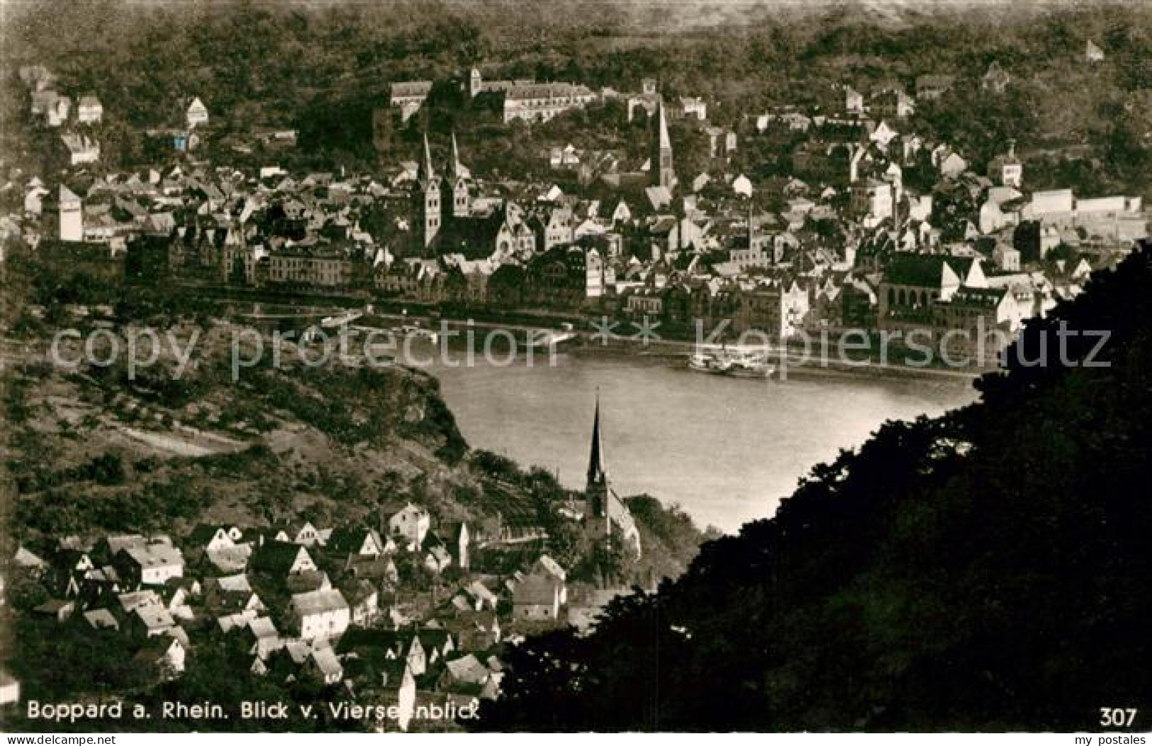 73140560 Boppard Rhein Panorama Blick Vom Vierseenblick Boppard Rhein - Boppard