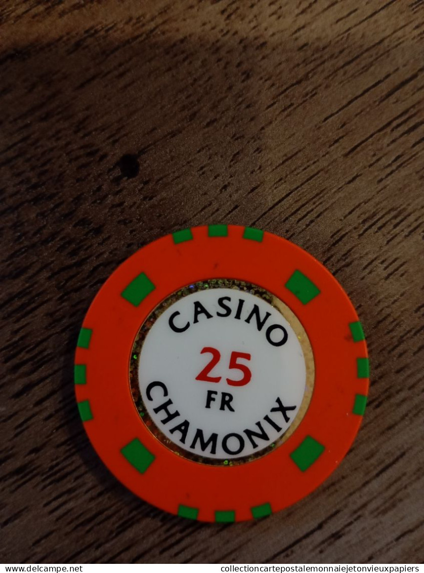 74 CHAMONIX JETON DE CASINO DE 25 FRANCS CHIPS TOKENS COINS GAMING En L'État Sur Les Photos - Casino