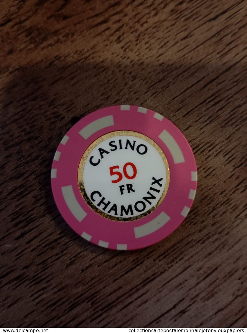 74 CHAMONIX JETON DE CASINO DE 50 FRANCS CHIPS TOKENS COINS GAMING En L'État Sur Les Photos - Casino
