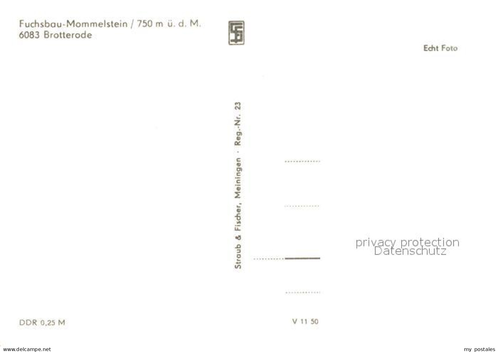 73139500 Brotterode Fuchsbau-Mommelstein Brotterode - Otros & Sin Clasificación
