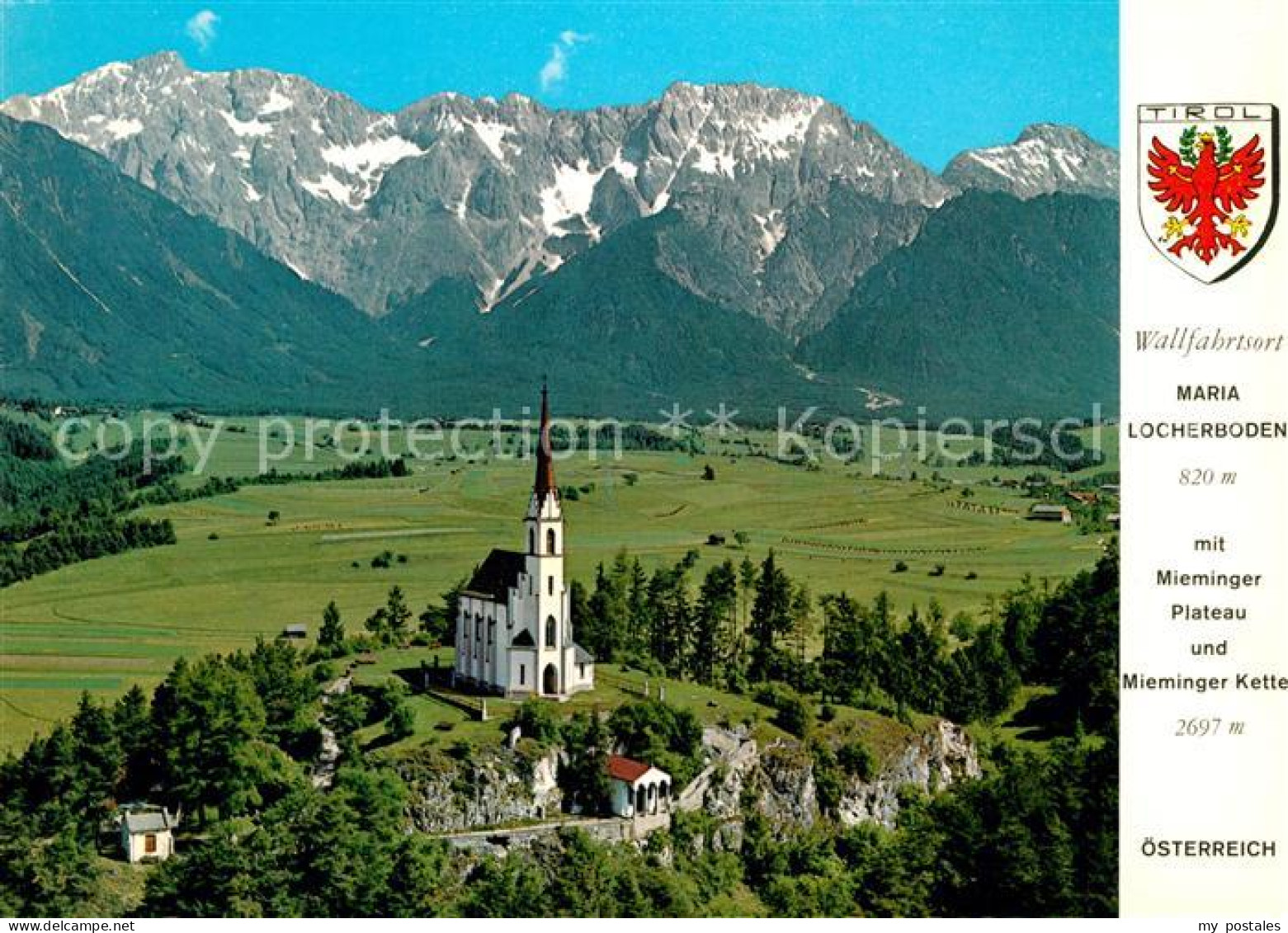 73131369 Oberinntal Fliegeraufnahme Wallfahrtskirche Maria Locherboden Lansersee - Otros & Sin Clasificación