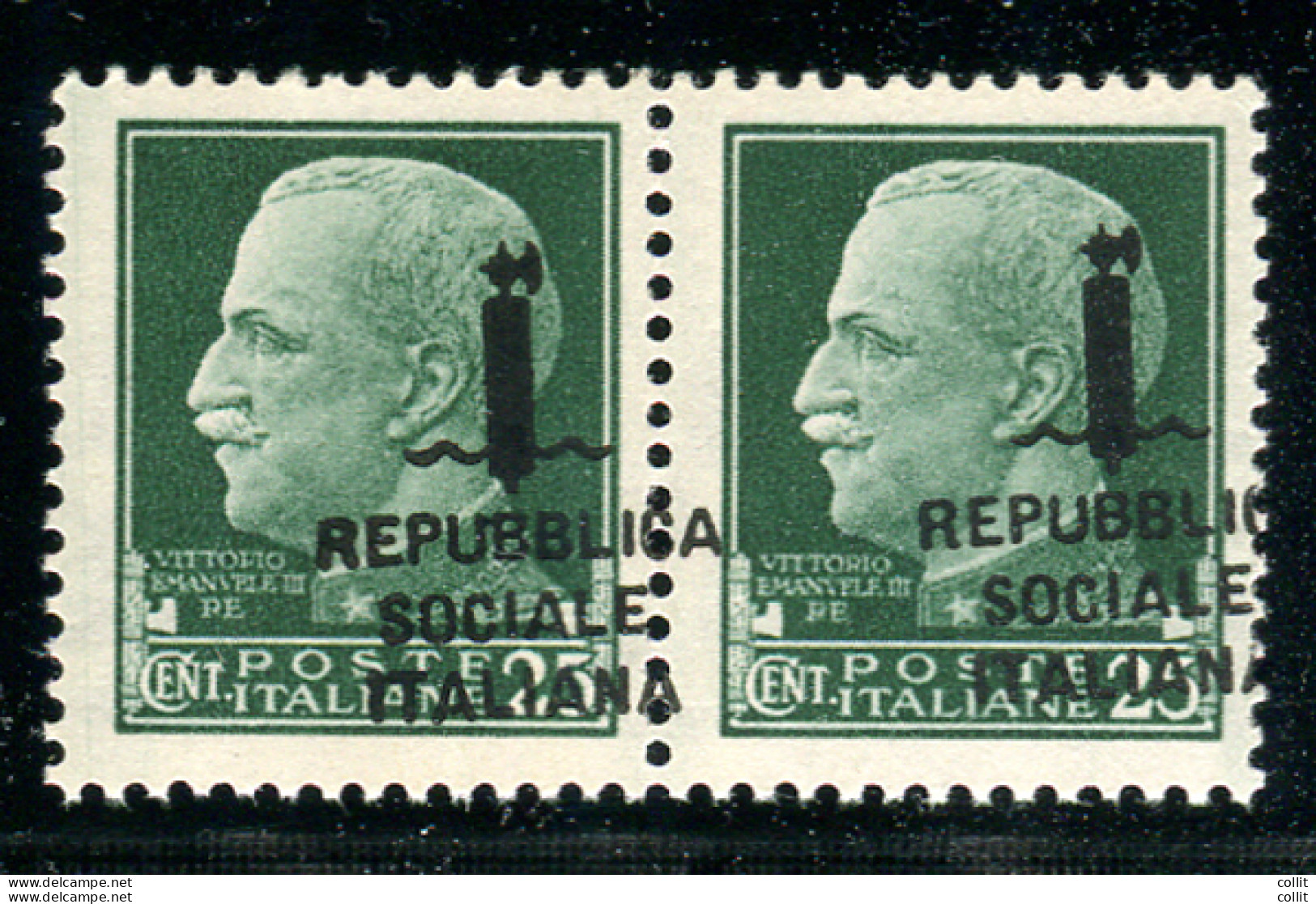 Cent. 25  Varietà Soprastampa A Cavallo - Mint/hinged