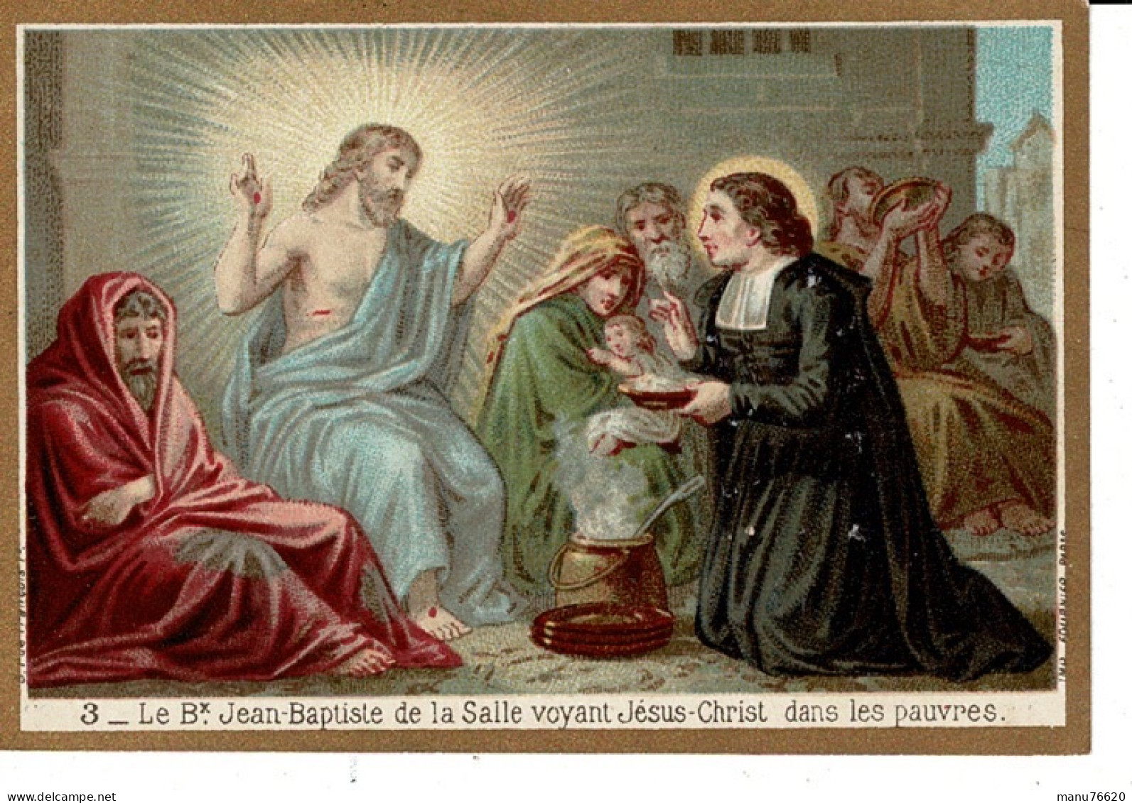 IMAGE RELIGIEUSE - CANIVET :  3 Portrait Du Bienheureux Jean Baptiste De La Salle , Imp. Petithenry - France . - Religion & Esotérisme