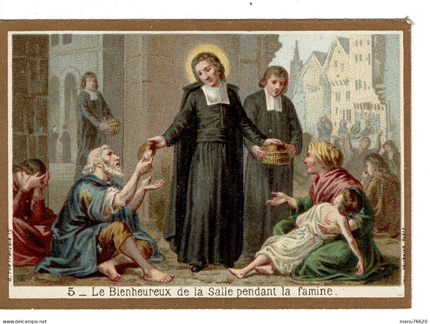 IMAGE RELIGIEUSE - CANIVET :  5 Portrait Du Bienheureux Jean Baptiste De La Salle , Imp. Petithenry - France . - Religion & Esotericism