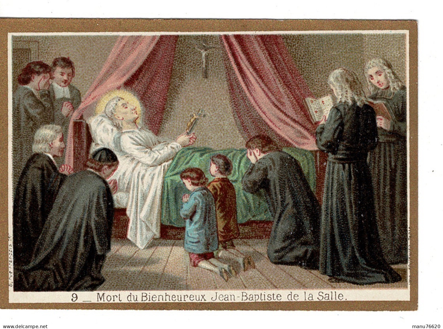 IMAGE RELIGIEUSE - CANIVET :  9 Portrait Du Bienheureux Jean Baptiste De La Salle , Imp. Petithenry - France . - Religion &  Esoterik