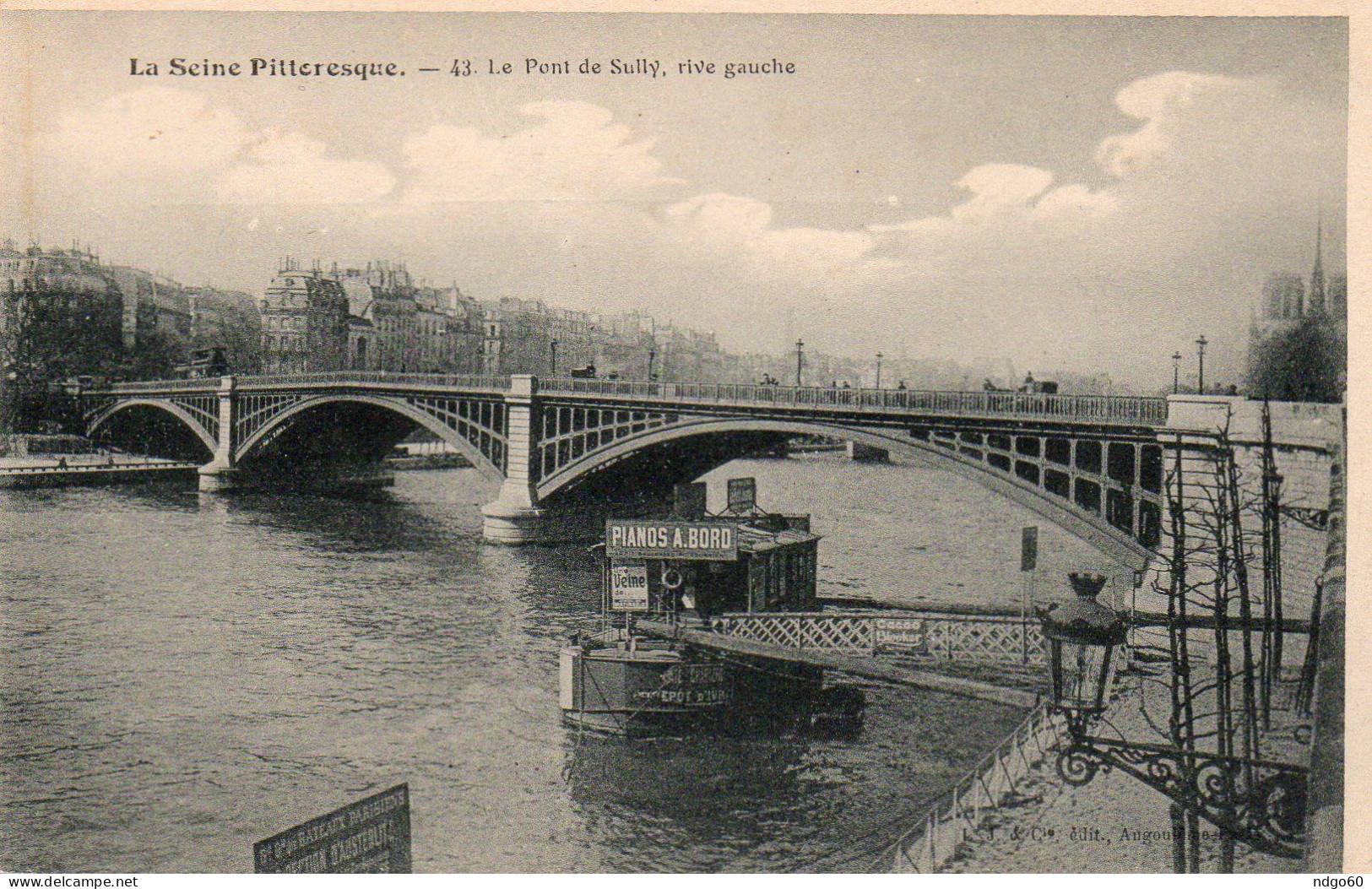 Paris - La Seine - Le Pont De Sully , Rive Gauche - De Seine En Haar Oevers