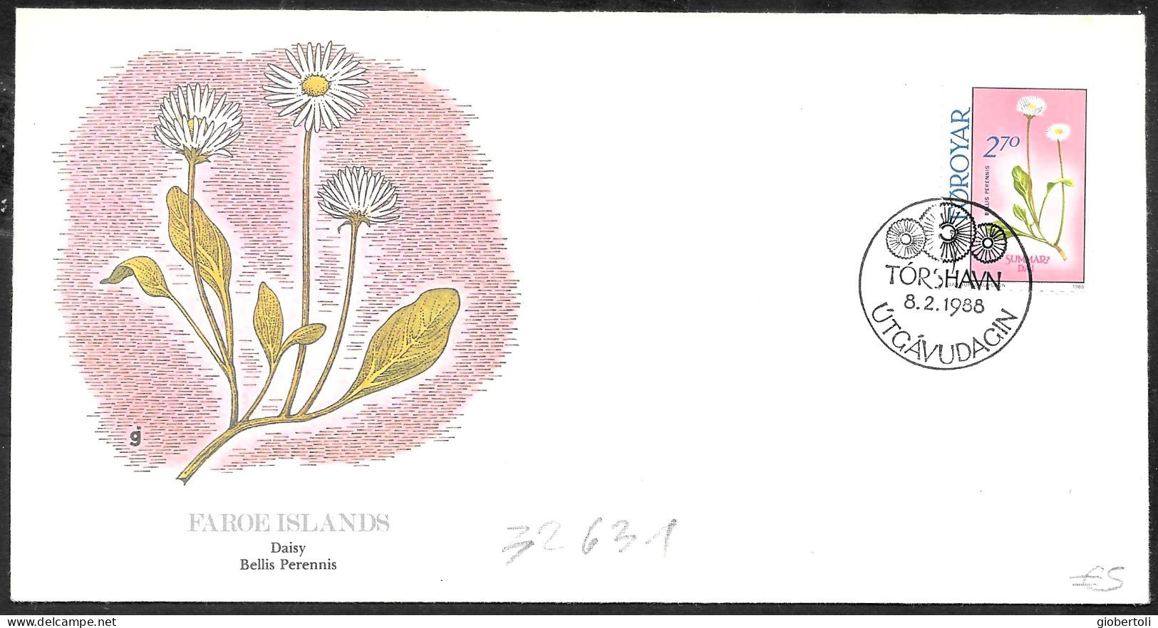 Faroer/Féroé: FDC, Bellis Perennis - Other & Unclassified