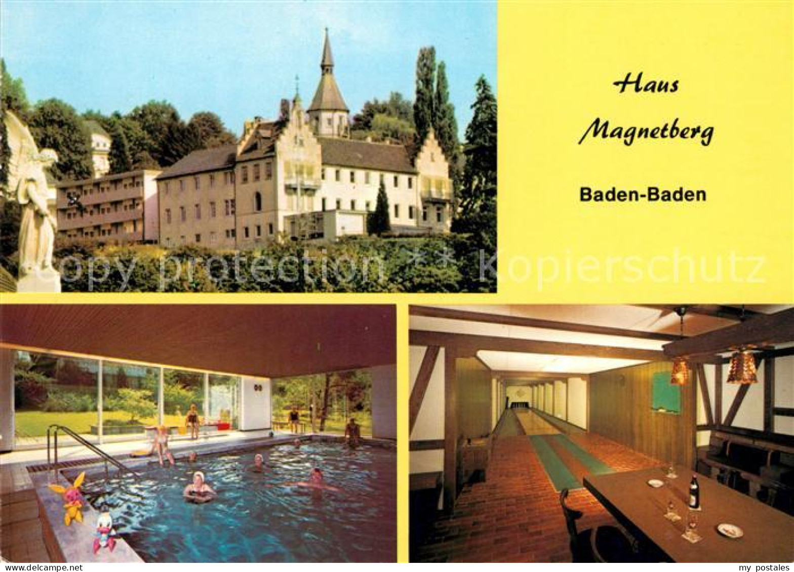 73120731 Baden-Baden Haus Magnetberg Schwimmbad Kegelbahn Baden-Baden - Baden-Baden