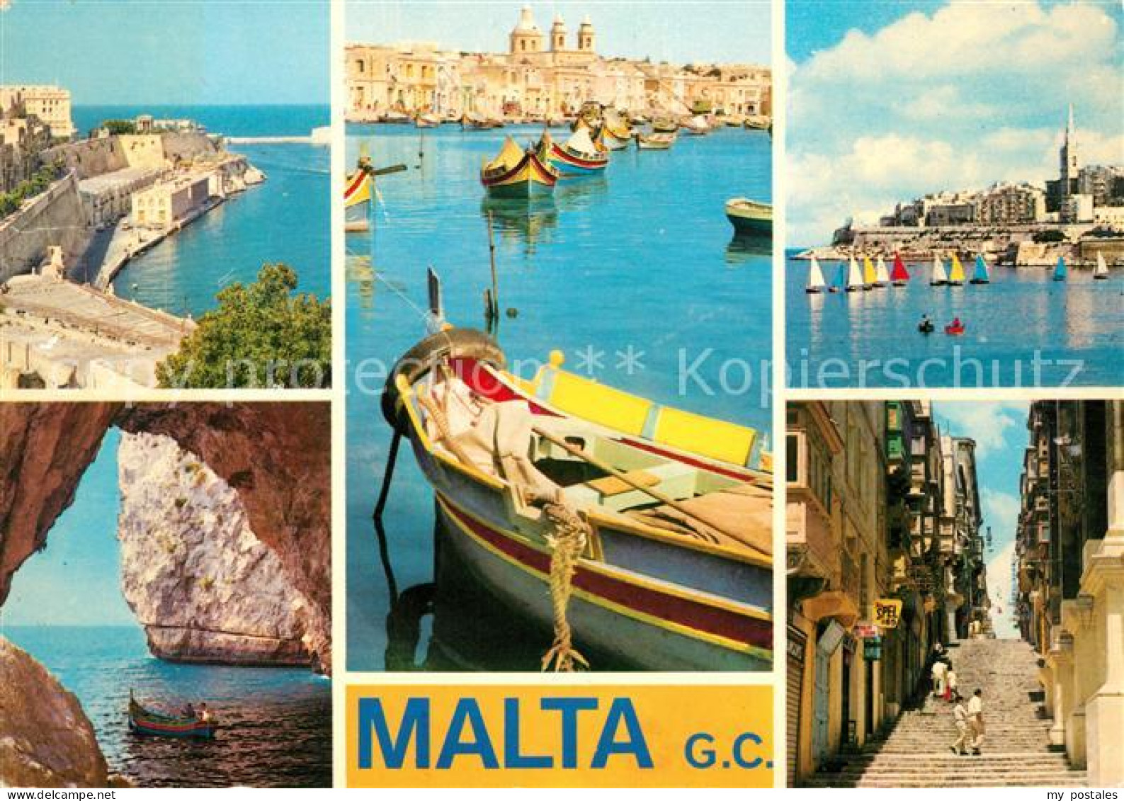 73120160 Malta Hafen Blaue Grotte Bastionen Malta - Malte