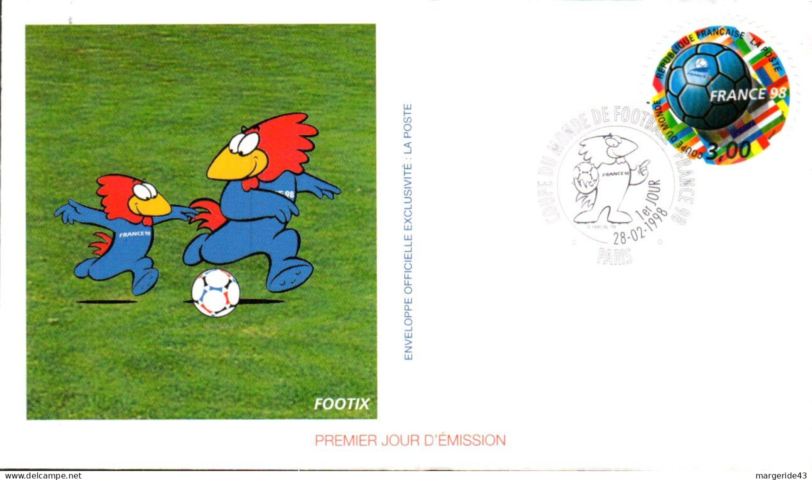 FDC  1998 FOOTBALL FRANCE 98 - FOOTIX - 1990-1999