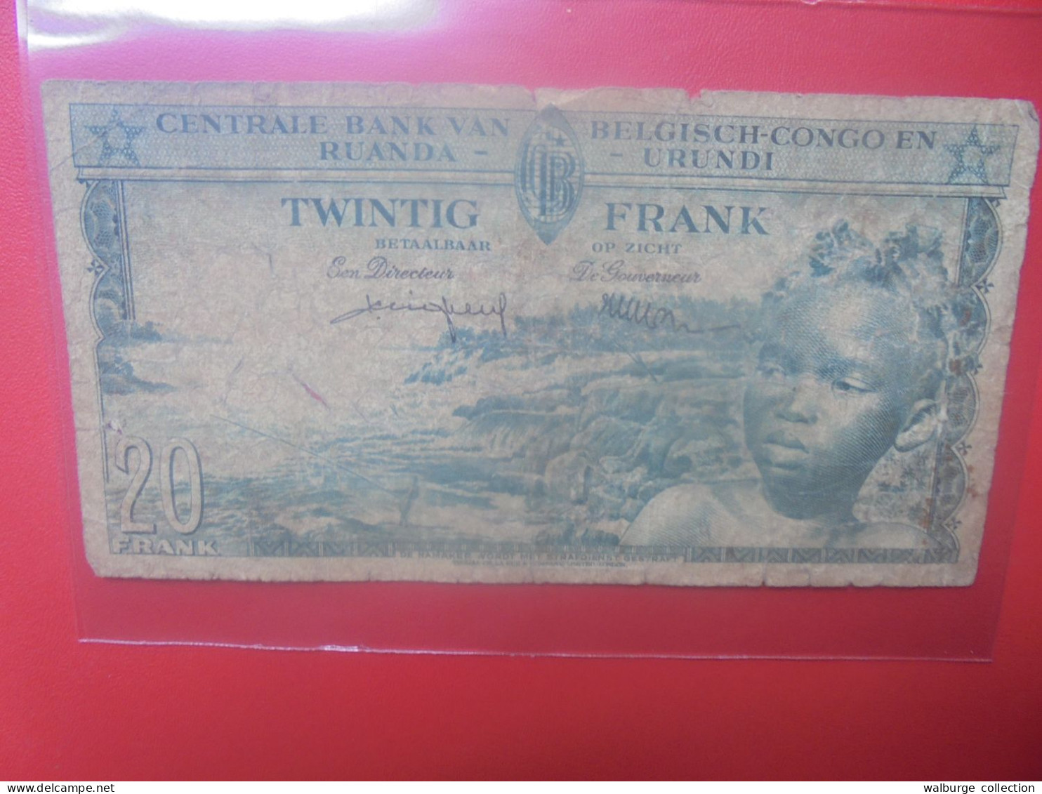 CONGO BELGE 20 FRANCS 1-6-57 Circuler (B.33) - Banca Del Congo Belga