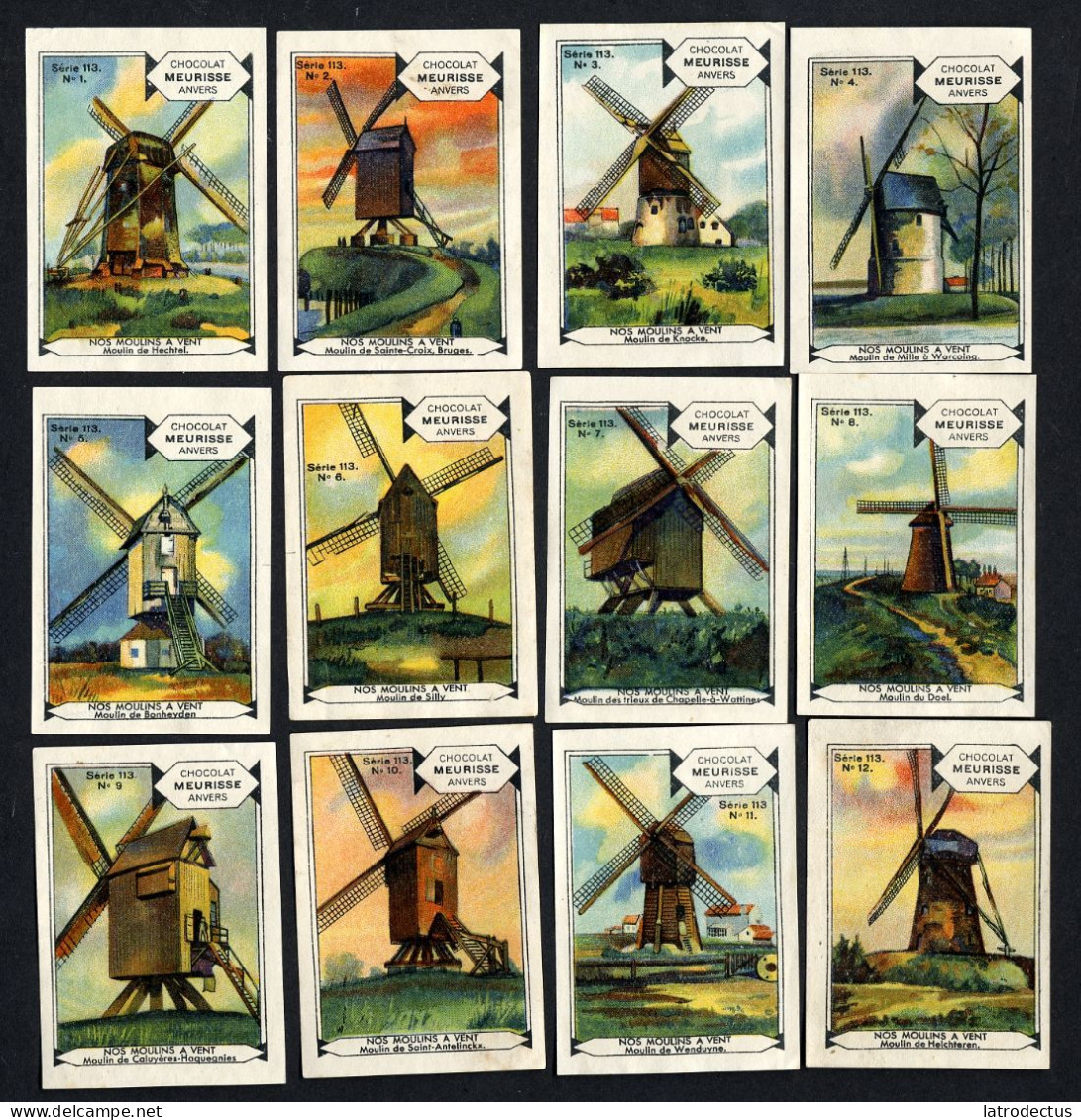 Meurisse - Ca 1930 - 113 - Nos Moulins à Vent, Wind Mills, Windmolens - Full Serie - Autres & Non Classés