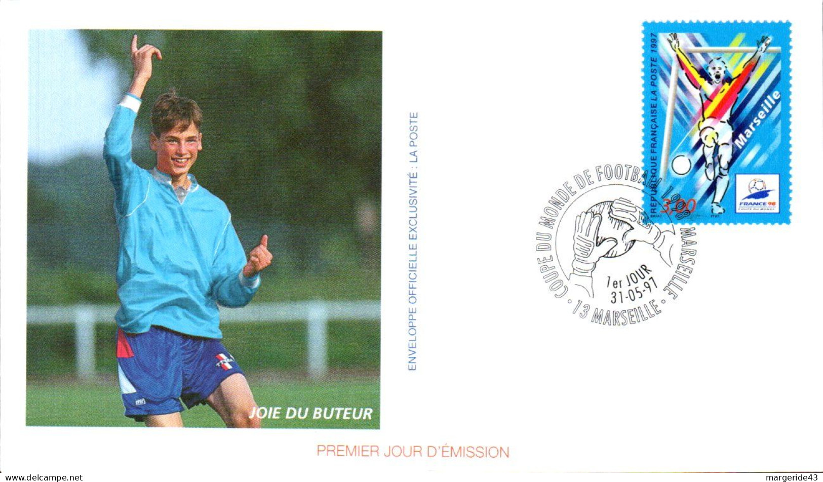 FDC  1996 FOOTBALL FRANCE 98 - JOIE DU BUTEUR - 1990-1999