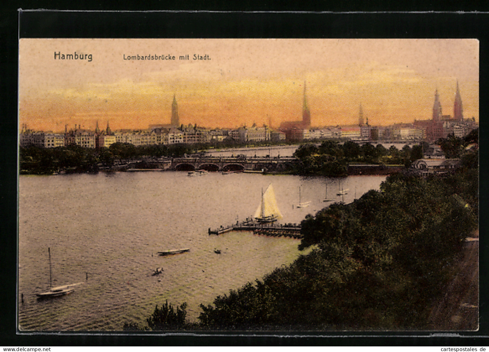 AK Hamburg-Neustadt, Lombardsbrücke Mit Stadt  - Mitte