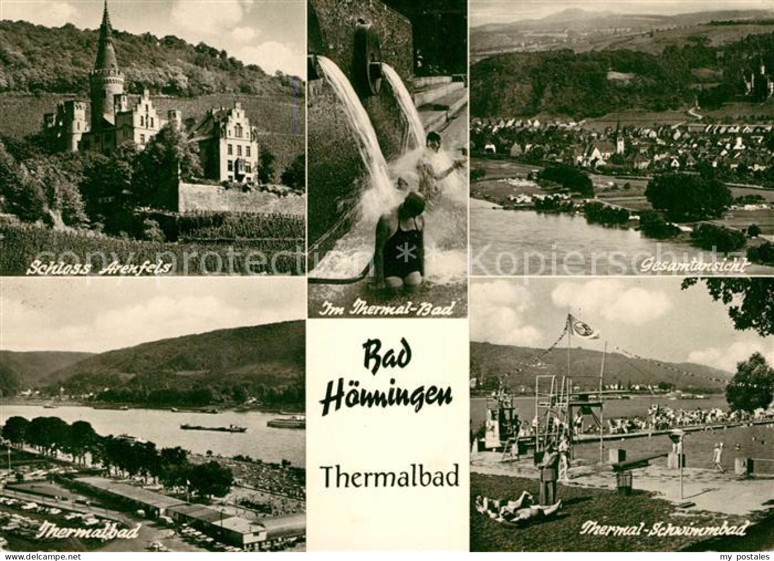 73116940 Bad Hoenningen Thermalbad Fliegeraufnahme Schloss-Arenfels Bad Hoenning - Bad Hoenningen