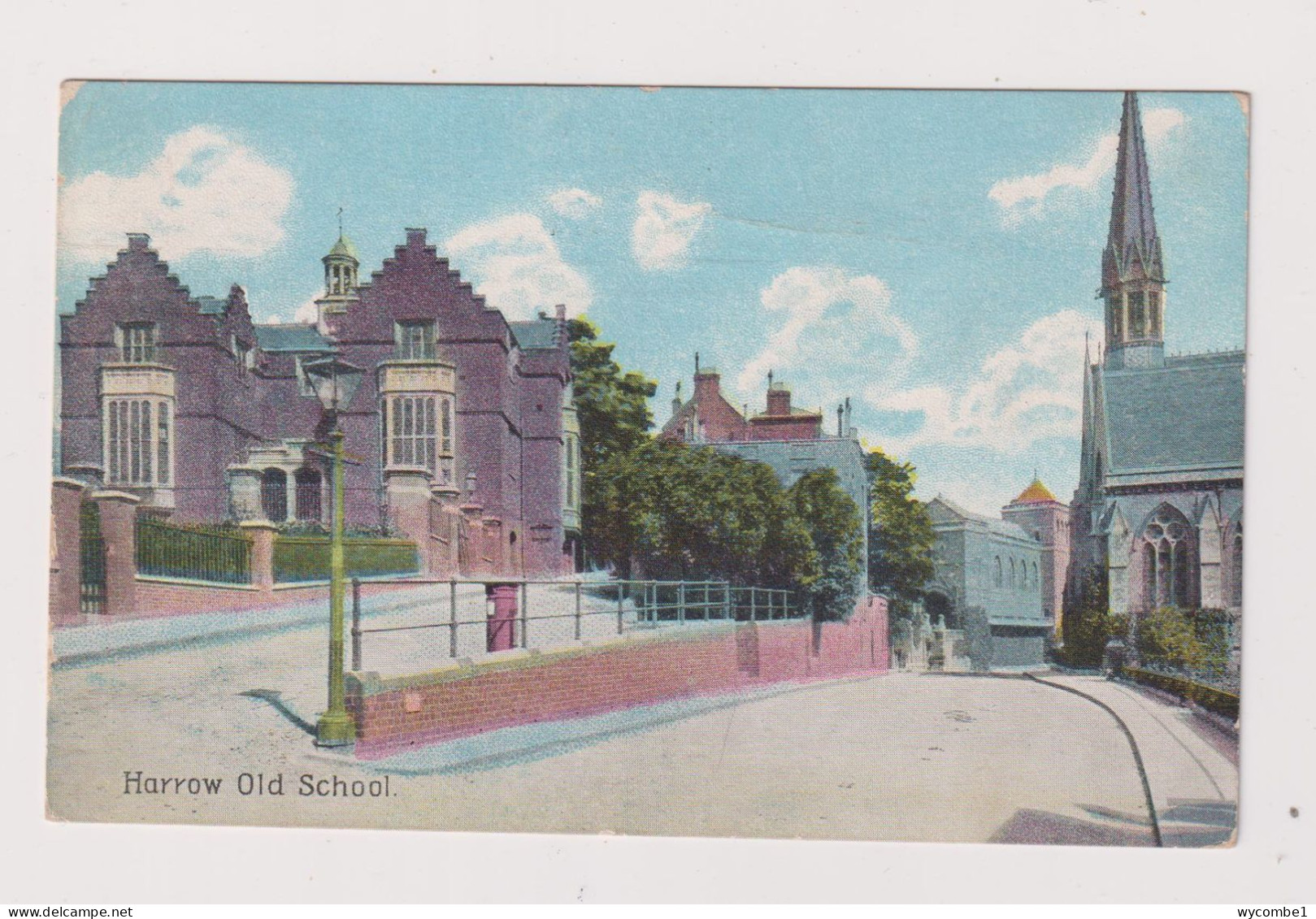 ENGLAND - London Harrow Old School Used Vintage Postcard - Londres – Suburbios