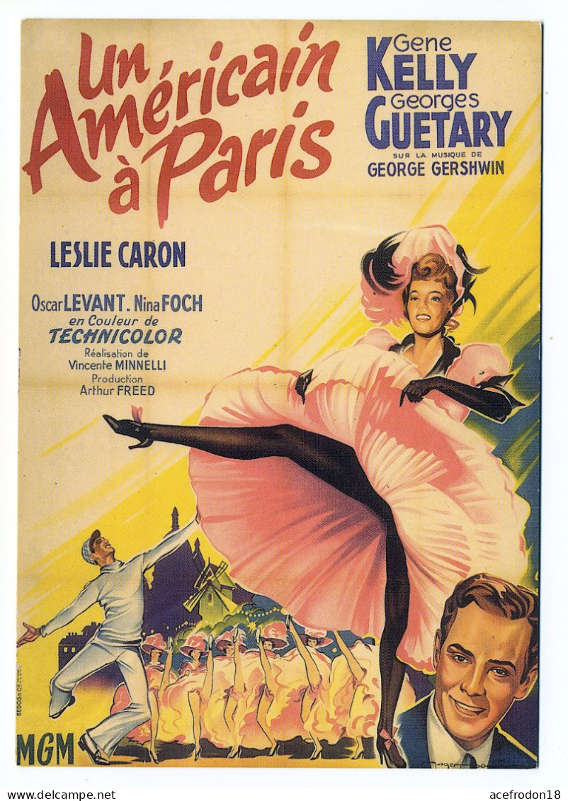 CP édition "Dix Et Demi Quinze" - Un Américain à Paris - Film De Vincente Minnelli (cinéma Affiche) - Afiches En Tarjetas