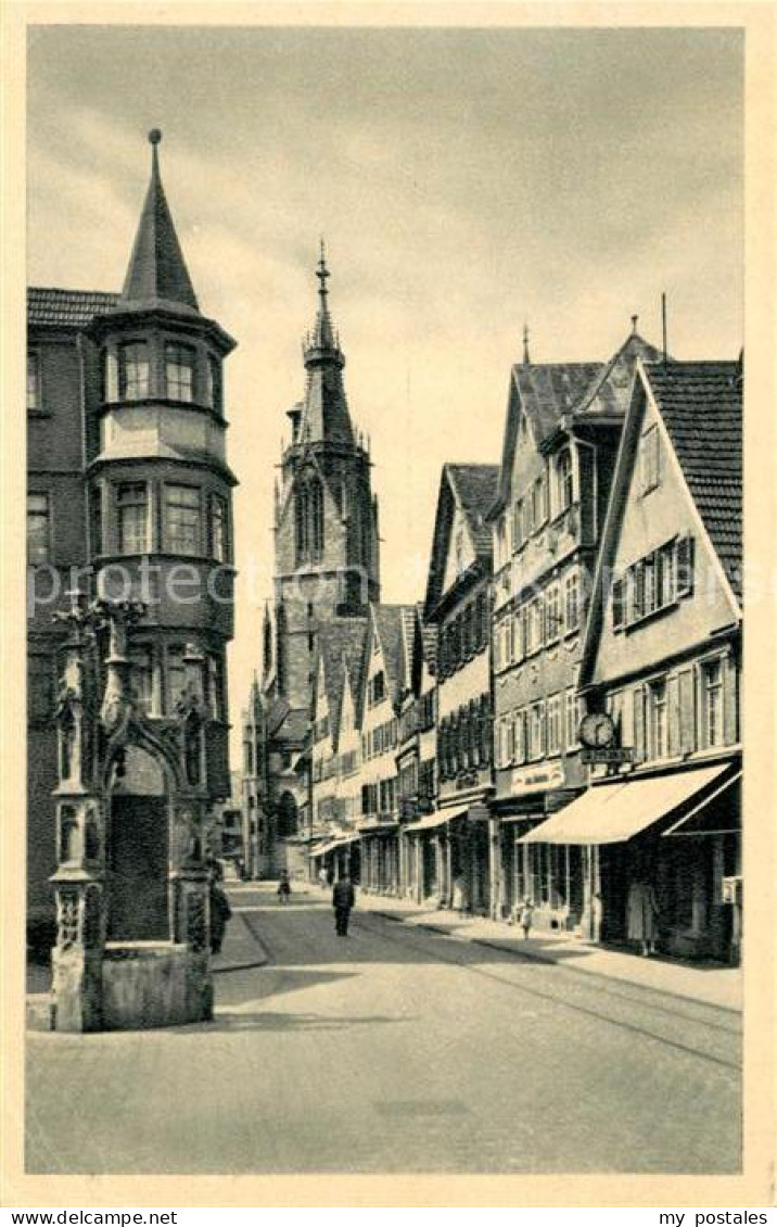 73107817 Reutlingen BW Wilhelmstrasse Mit Lindenbrunnen  - Reutlingen