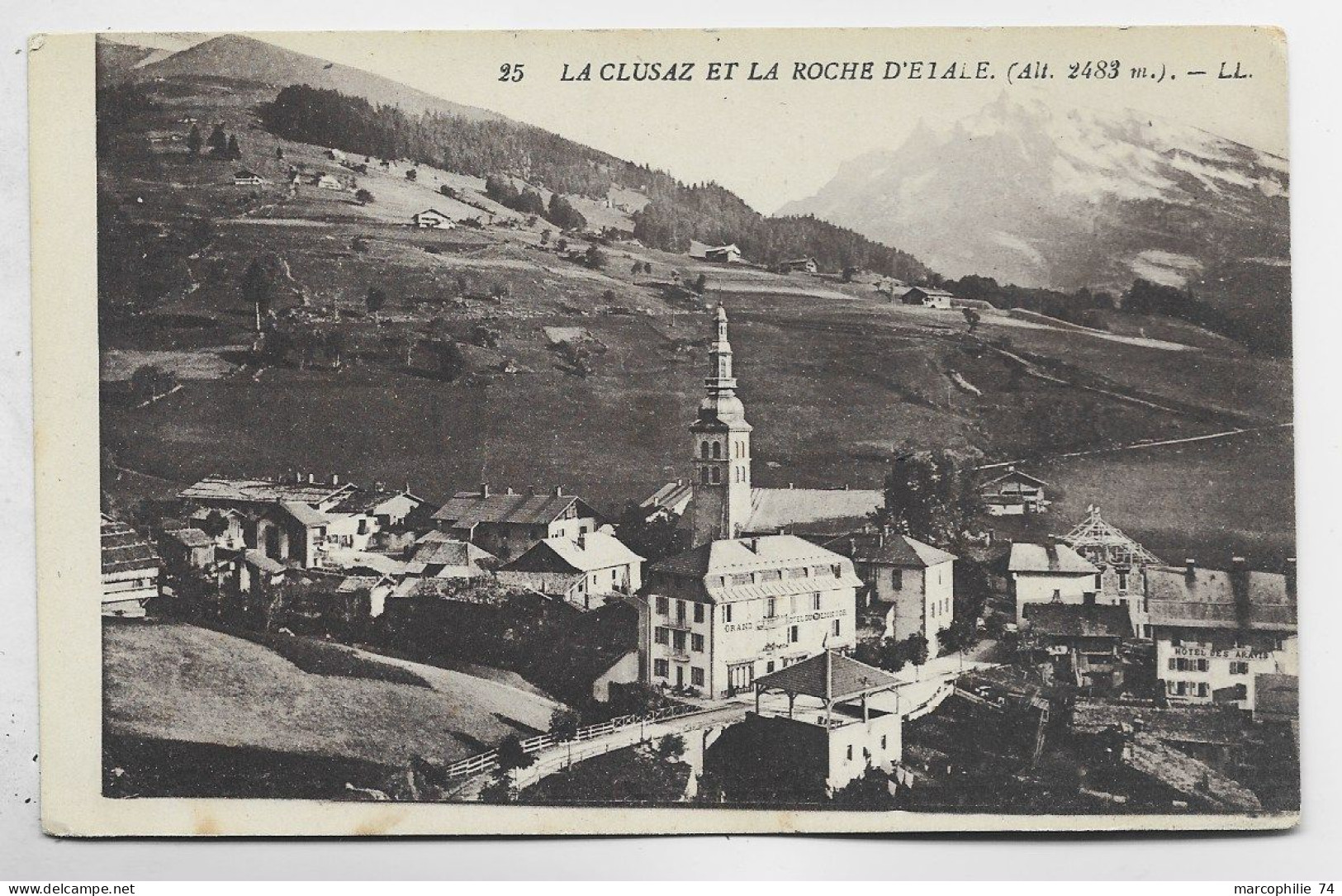 LA CLUSAZ ET LA ROCHE D'ETALE CARTE PUB AU DOS CHOCOLAT MOREUIL CLICHY SEINE - La Clusaz