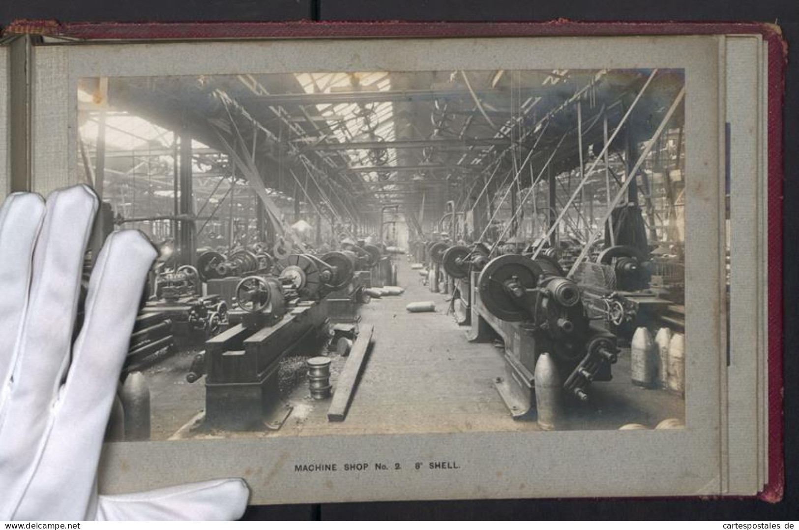 Fotoalbum M. 10 Fotografien, Ponders End Shell Works Middlesex, London-Enfield, Munitionsfabrik, David Lloyd George 19  - Album & Collezioni
