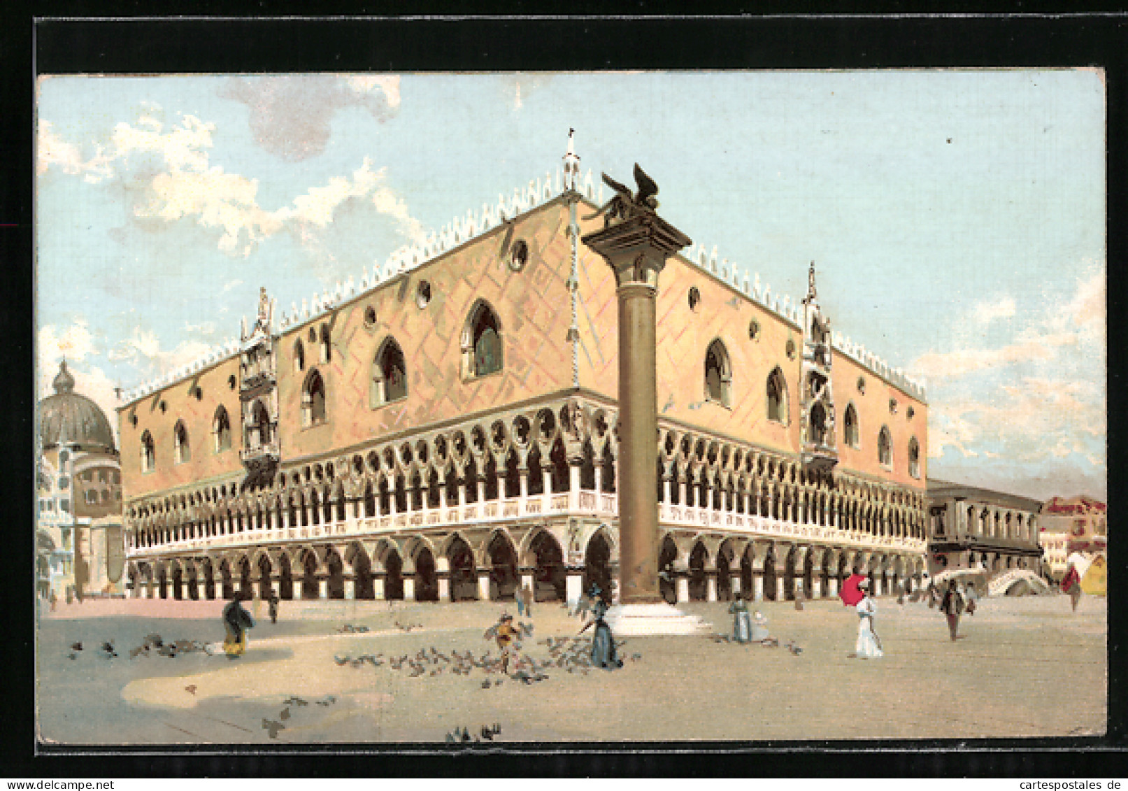 Künstler-AK Venedig, Palazzo Ducale  - Other & Unclassified