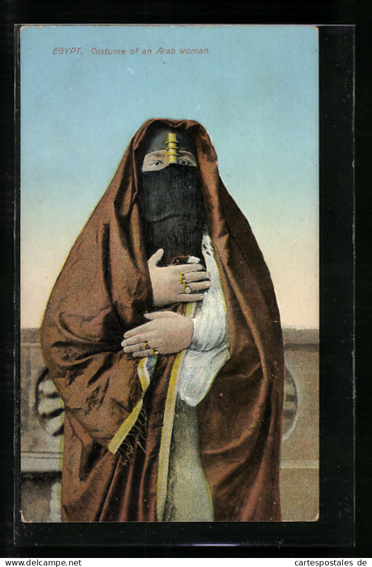 AK Egypt, Costume Of An Arab Woman  - Ohne Zuordnung