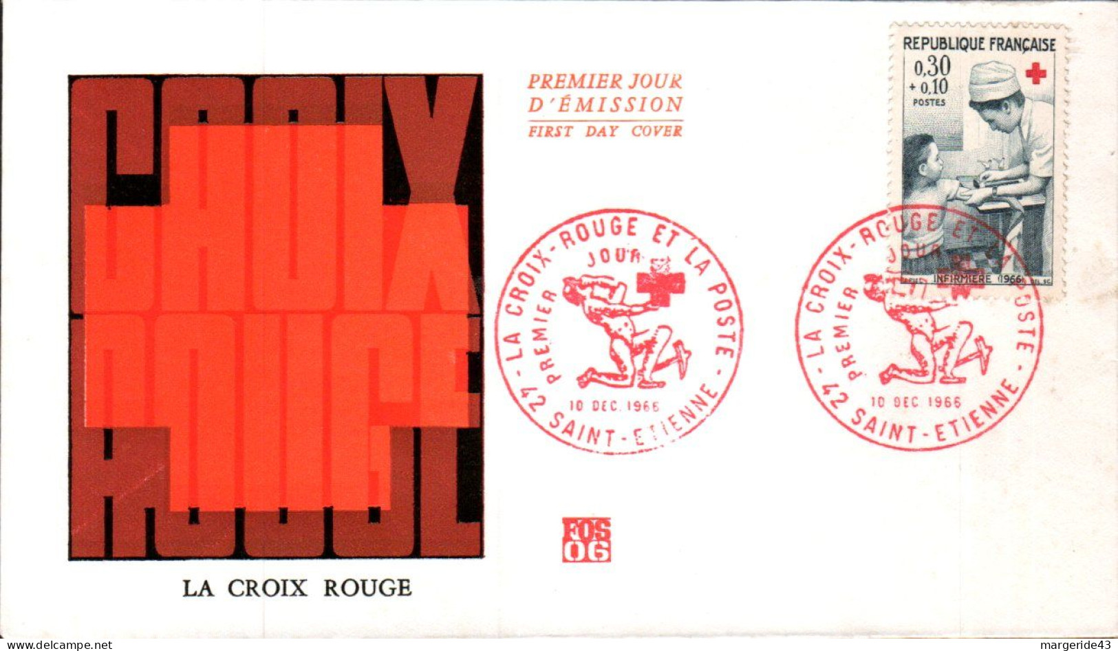 FDC 1966 CROIX ROUGE - 1960-1969