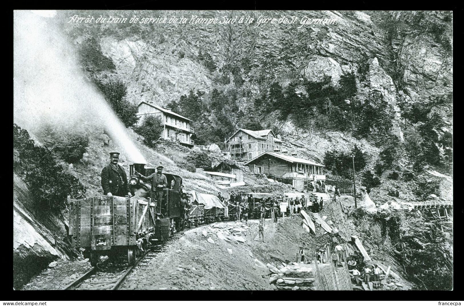 15016 - SUISSE -  Arrêt Du Train De Service De La Rampe Sud à La Gare De SAINT GERMAIN - Other & Unclassified