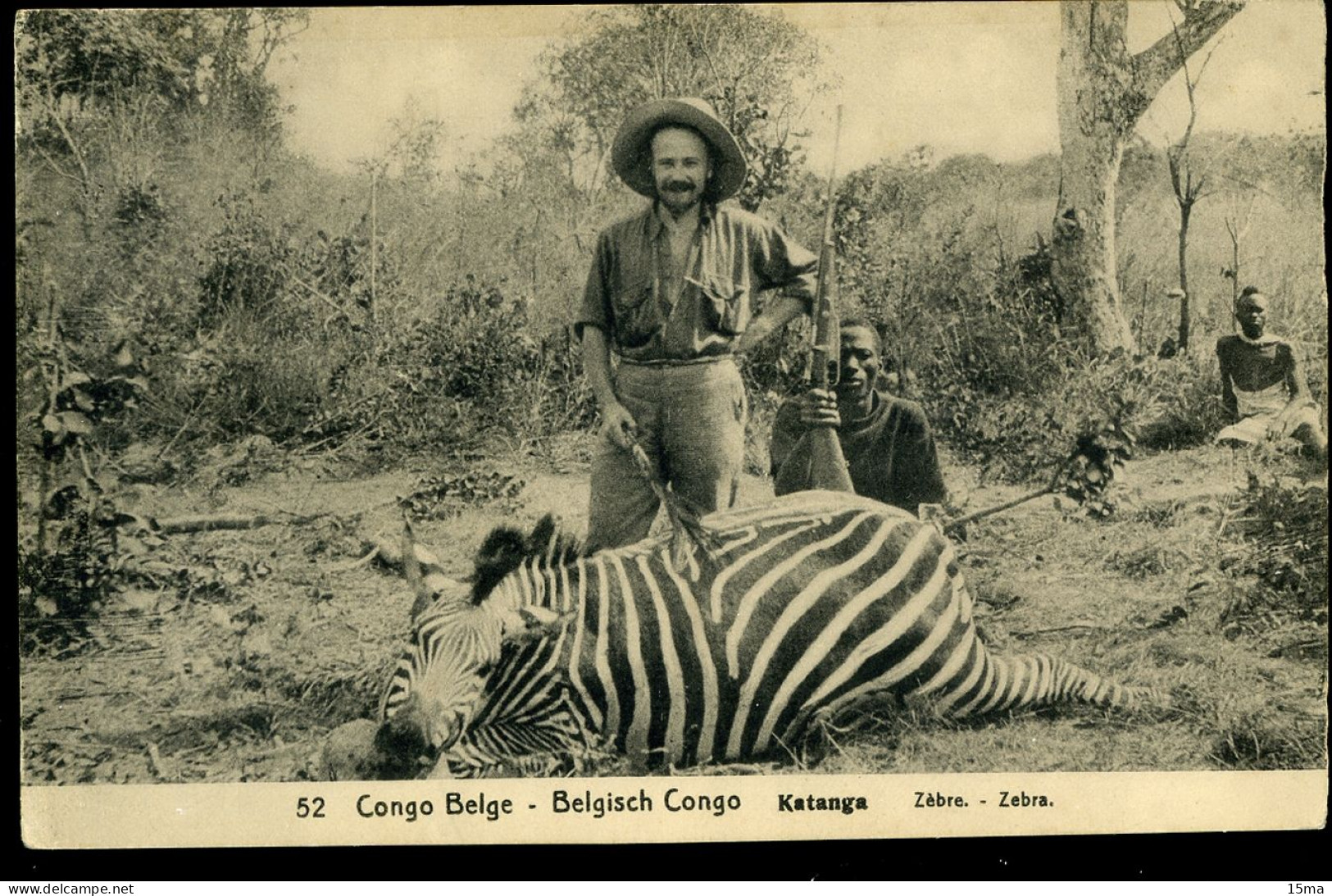 Congo Belge Belgisch Congo Katanga Zèbre Zebra 1918 Carte Entier Postal - Belgian Congo