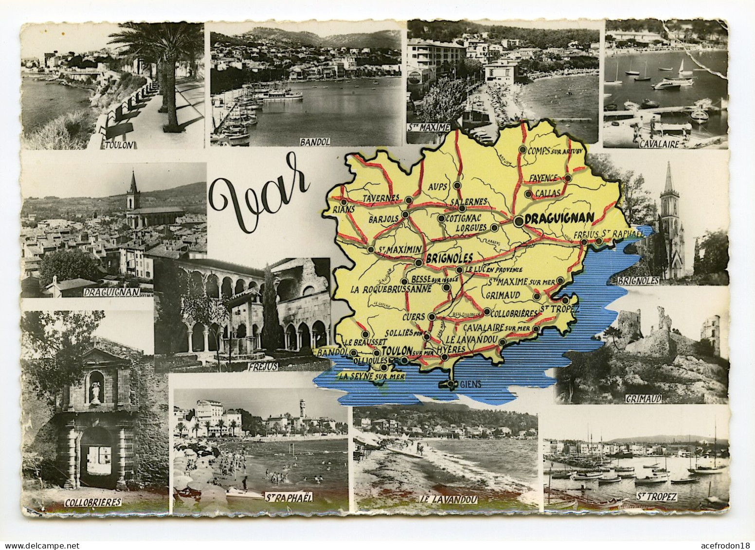 VAR - Carte Multi-vues Géographique Et Touristique - Mapas