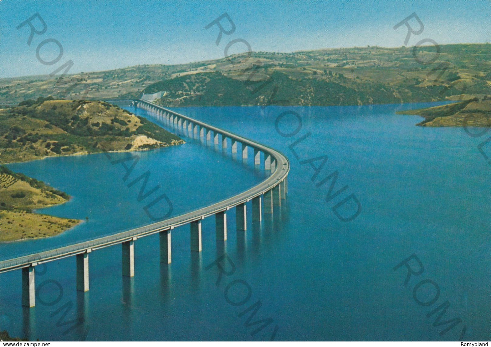 CARTOLINA  C12 LAGO DI GUARDIALFIERA,CAMPOBASSO,MOLISE-VIADOTTO SULL'INVASO DI PONTE LISCIONE-BELLA ITALIA,VIAGGIATA - Campobasso