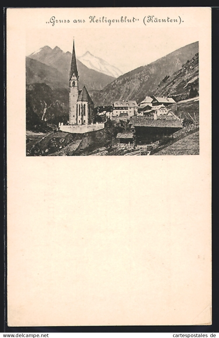 AK Heiligenblut /Kärnten, Kirche Mit Bergpanorama  - Other & Unclassified