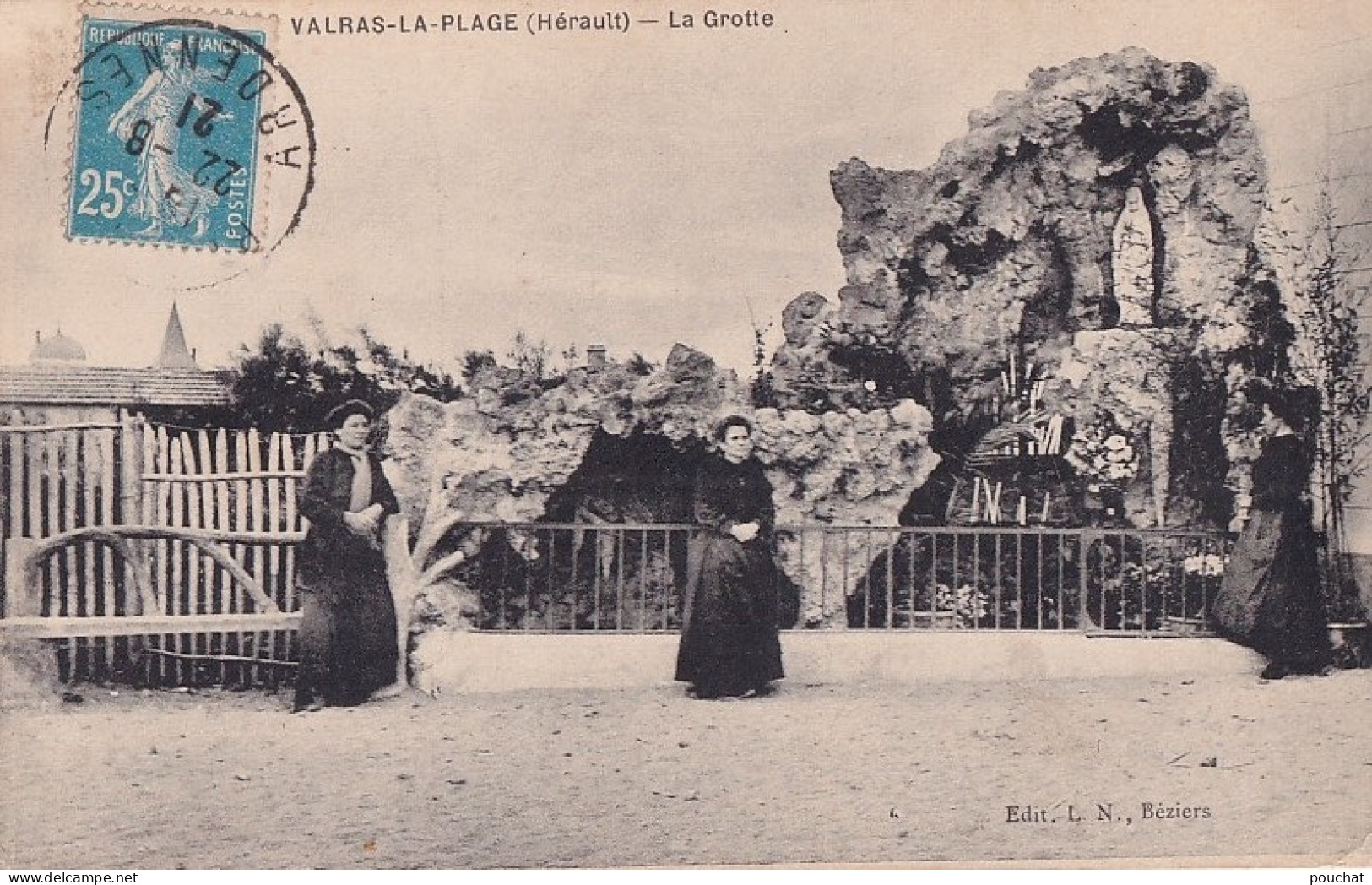 C12-34) VALRAS  LA  PLAGE - HERAULT -  LA  GROTTE  - ANIMATION  - EN 1921 - Autres & Non Classés