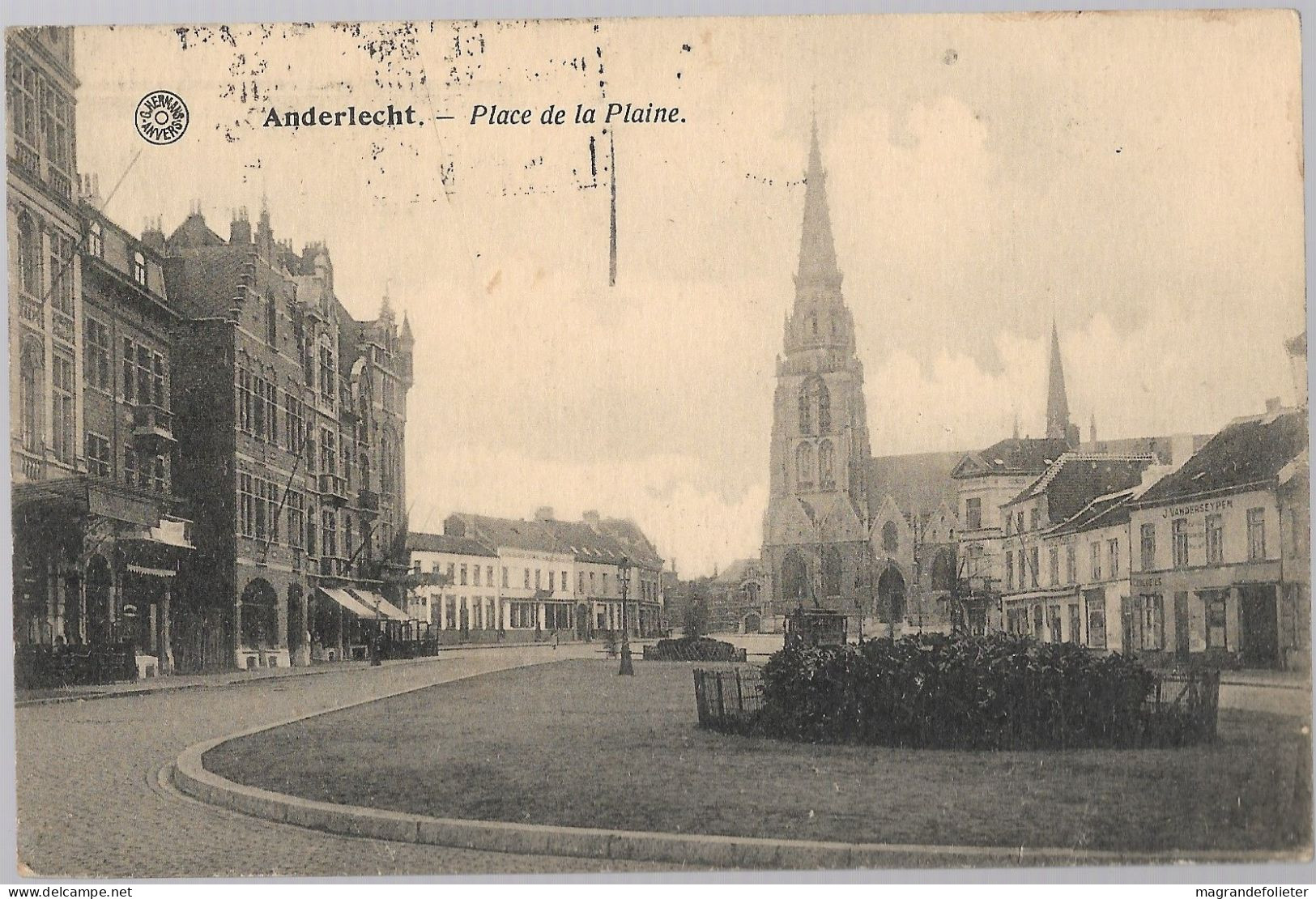 CPA CARTE POSTALE BELGIQUE BRUXELLES-ANDERLECHT PLACE DE LA PLAINE 1928 - Anderlecht