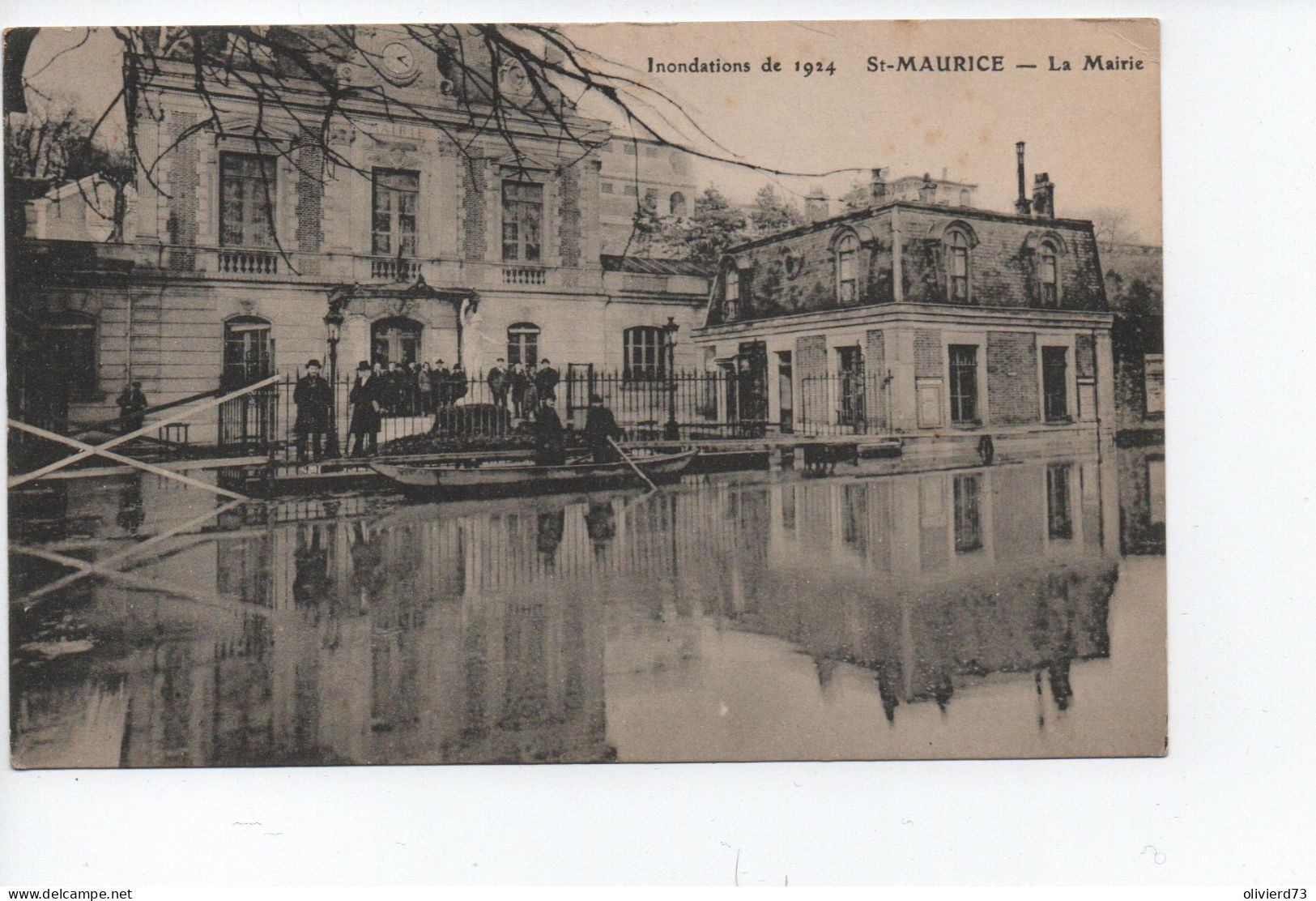 Cpa - 94 - St Maurice - Inondation De 1924 La Mairie -  A VOIR - Saint Maurice