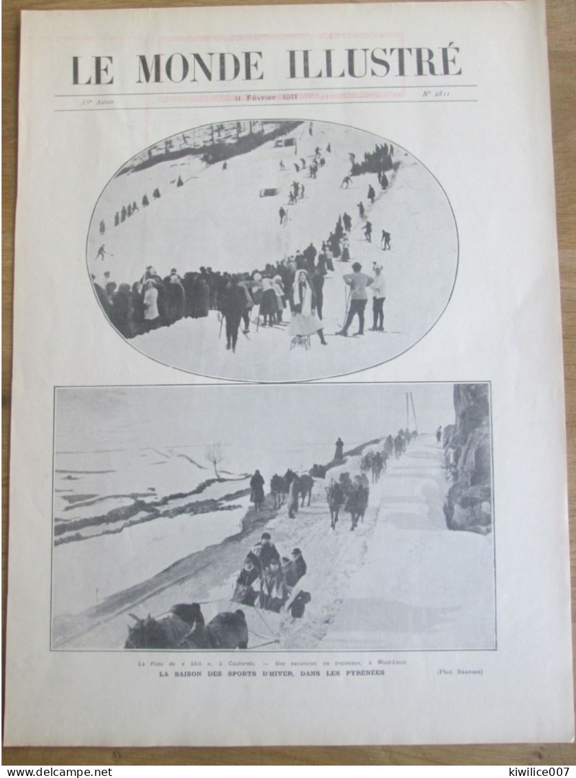 1911 CAUTERETS La Saison Des Sports D Hiver MONT LOUIS   Ski Skieur  Traineau - Zonder Classificatie