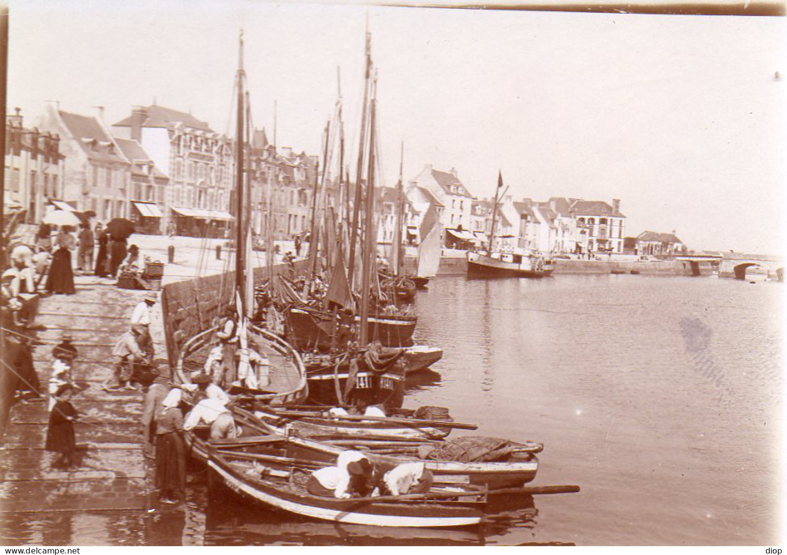 Photographie Photo Vintage Snapshot Bretagne Port &agrave; Situer - Places
