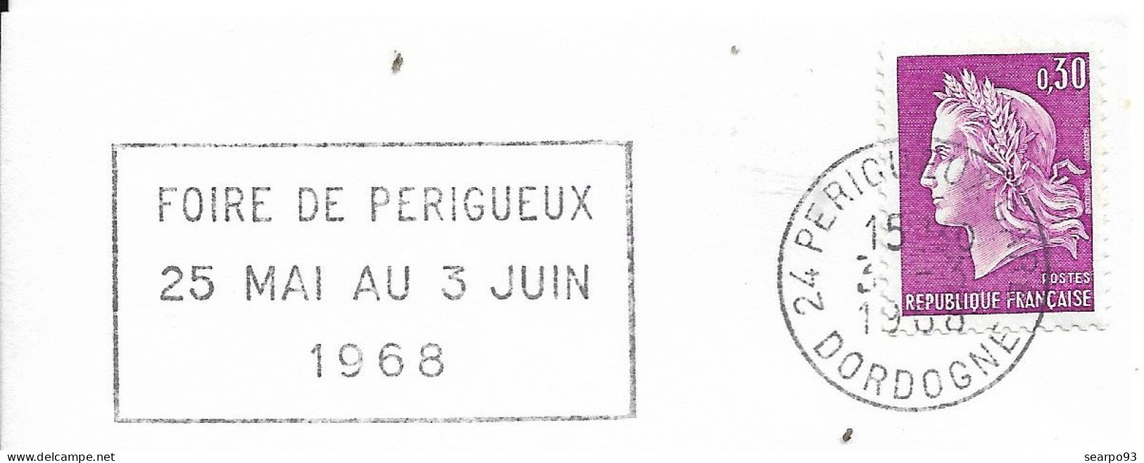 FRANCE. POSTMARK. PERIGUEUX FAIR. 1968 - 1961-....