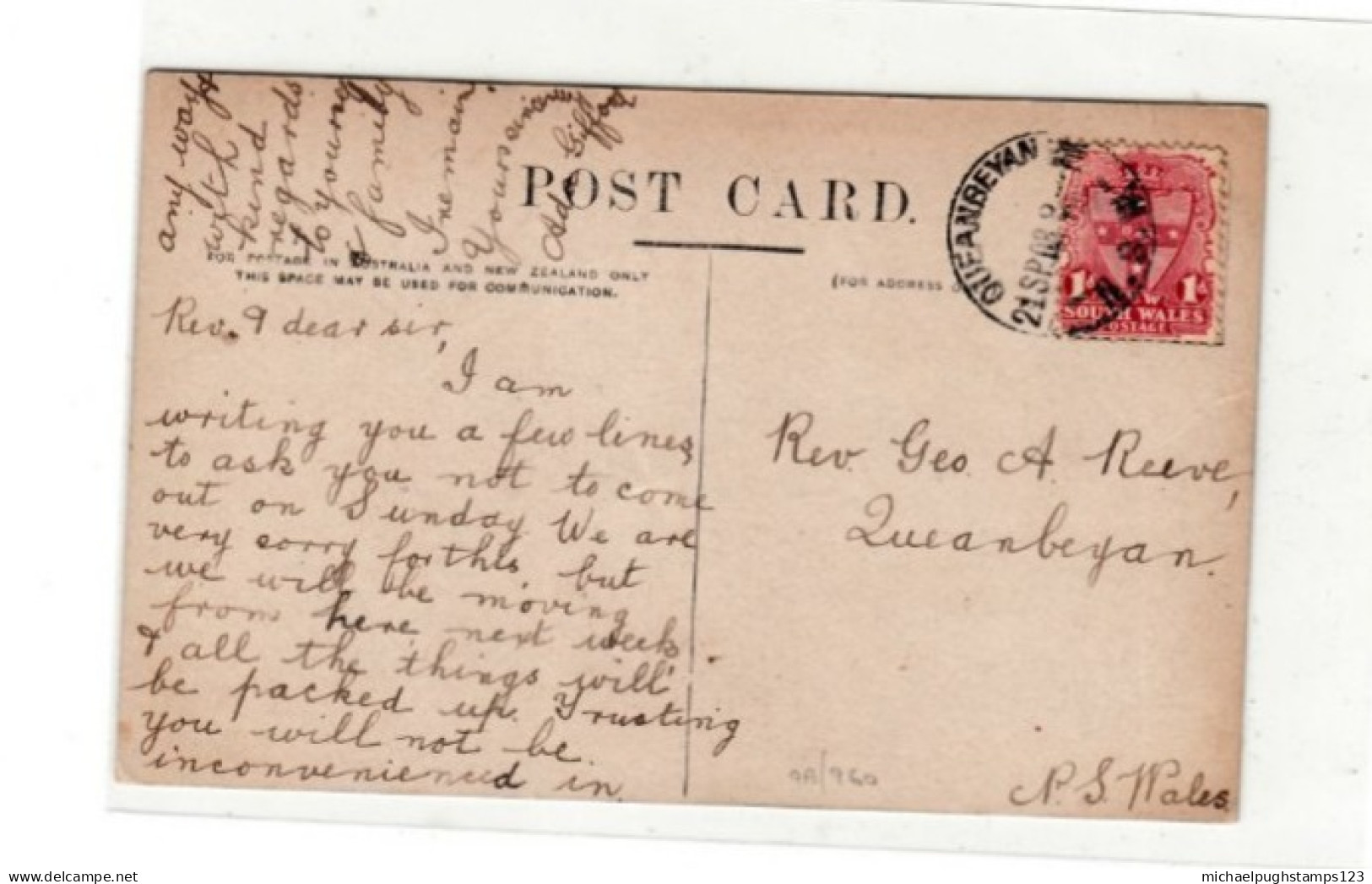 New South Wales / Sydney Postcards / Postmarks - Sonstige & Ohne Zuordnung