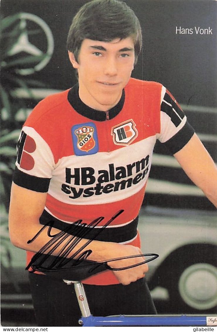 Vélo  Coureur Cycliste Néerlandais.  Hans Vonk -  Team  H B Alarm  - Dedicace  - Cycling - Cyclisme  - Cyclisme