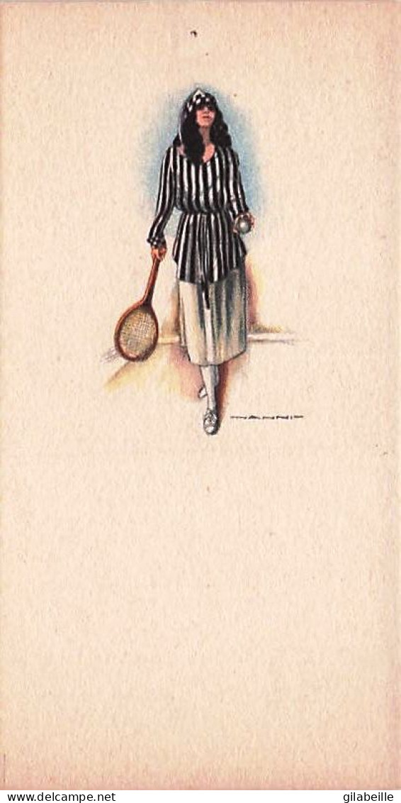 Illustrateur NANNI - Femme Jouant Au Tennis - Sports TENNIS - Serie 6 Cartes - Parfait Etat - Format 13.5 X7.0 Cm - Rare - Nanni