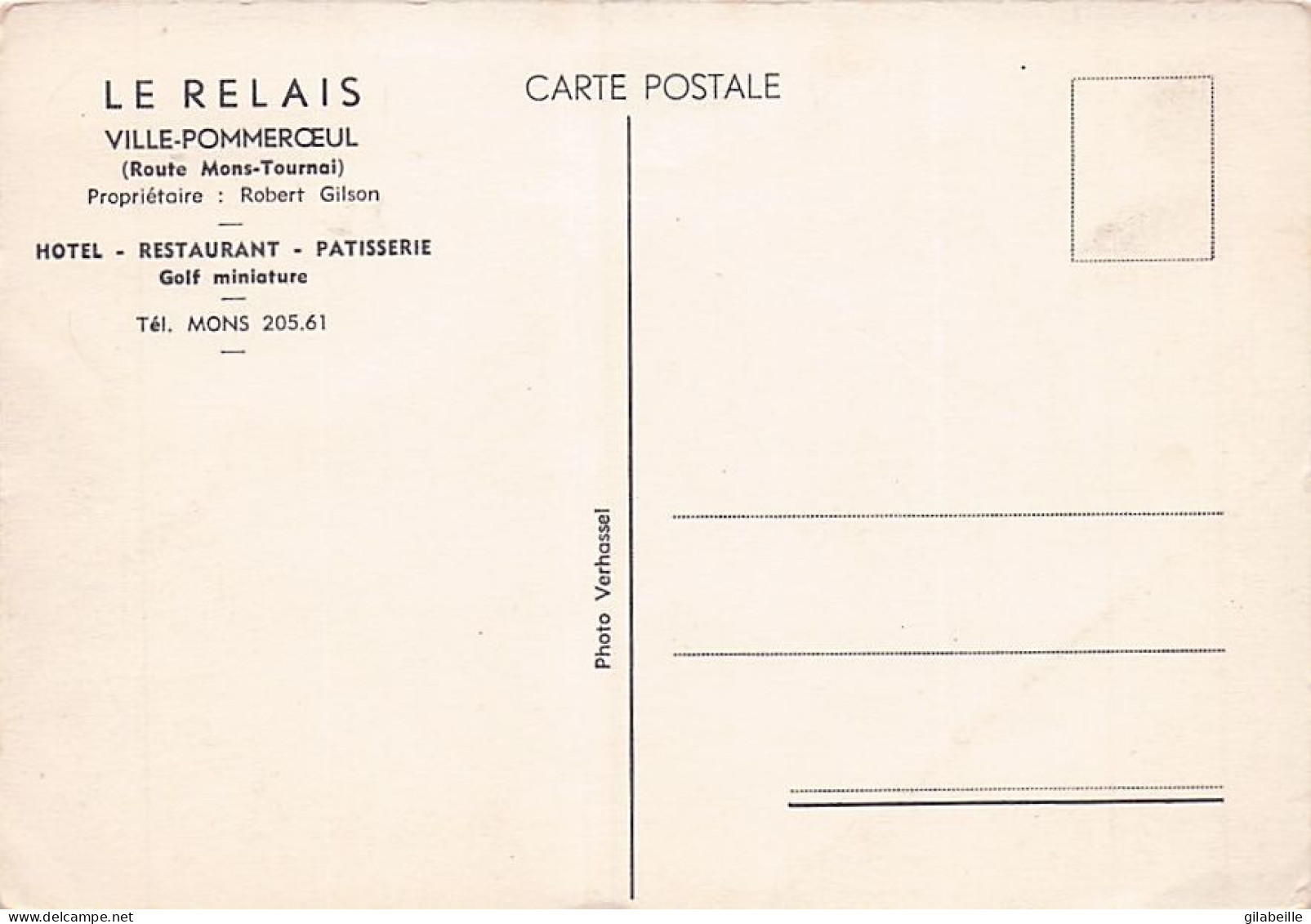 VILLE POMMEROEUL - Le Relais - Café - Restaurant - Sonstige & Ohne Zuordnung