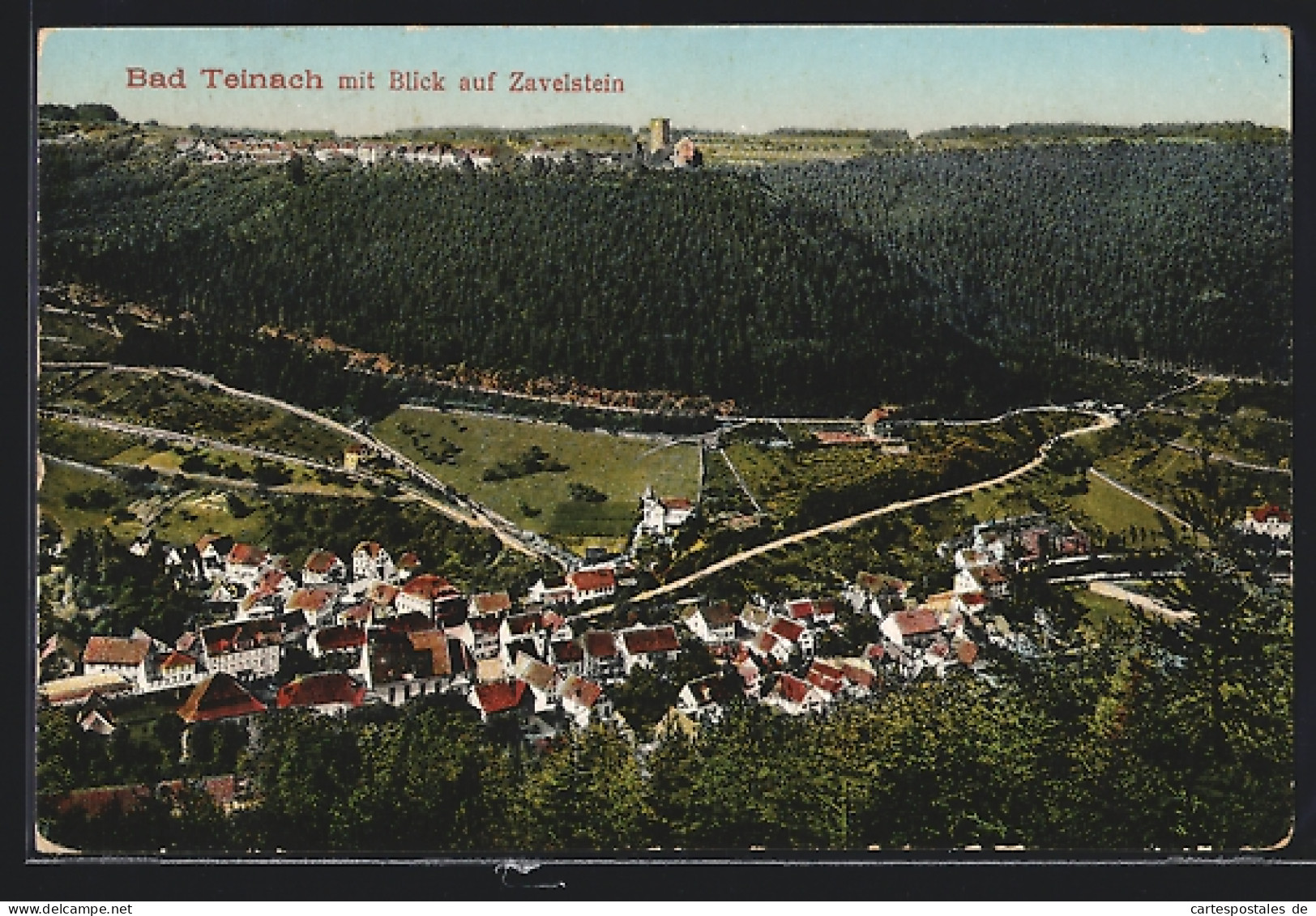AK Bad Teinach, Ortsansicht Mit Blick Auf Zavelstein  - Bad Teinach
