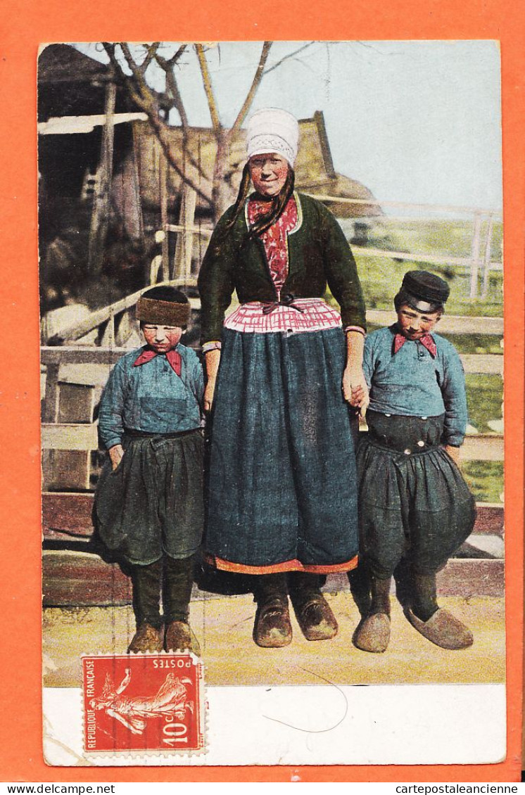 05902 / Eiland MARKEN Noord-Holland Moeder Met Deze 2 Kinderen In Traditionele Kleding 1910s  Series 411 5  - Marken