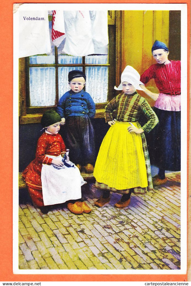 05928 / Photochromie Serie 291 N° 4477 VOLENDAM Noord-Holland Nederlandse Kinderen Op De Stoep 1910s - Volendam
