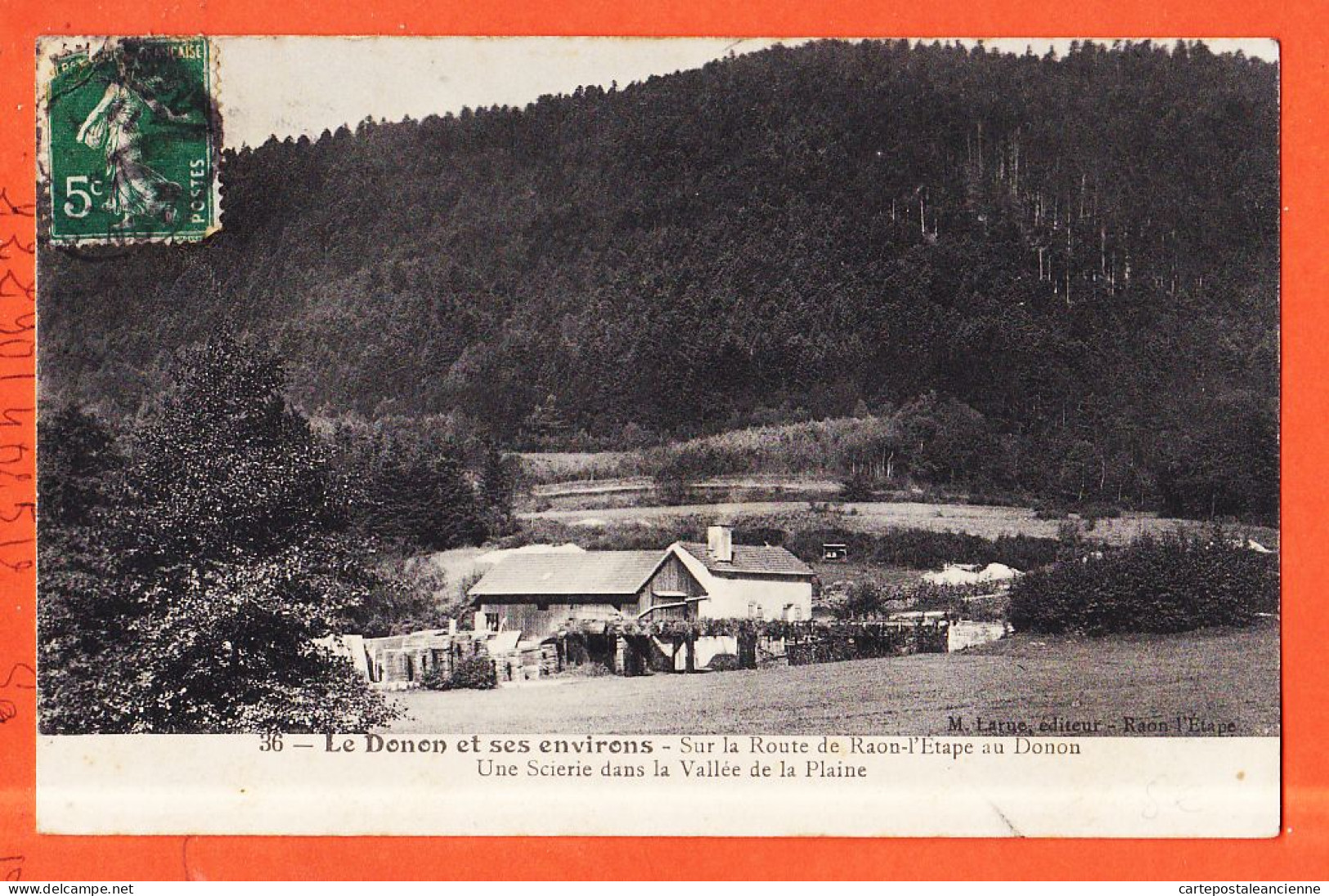 05820 / DONON Environs 88-Vosges Scierie Vallée PLAINE Sur Route RAON-L'ETAPE 1911 à Marie GEORGES Menil-Flin-LARUE - Altri & Non Classificati