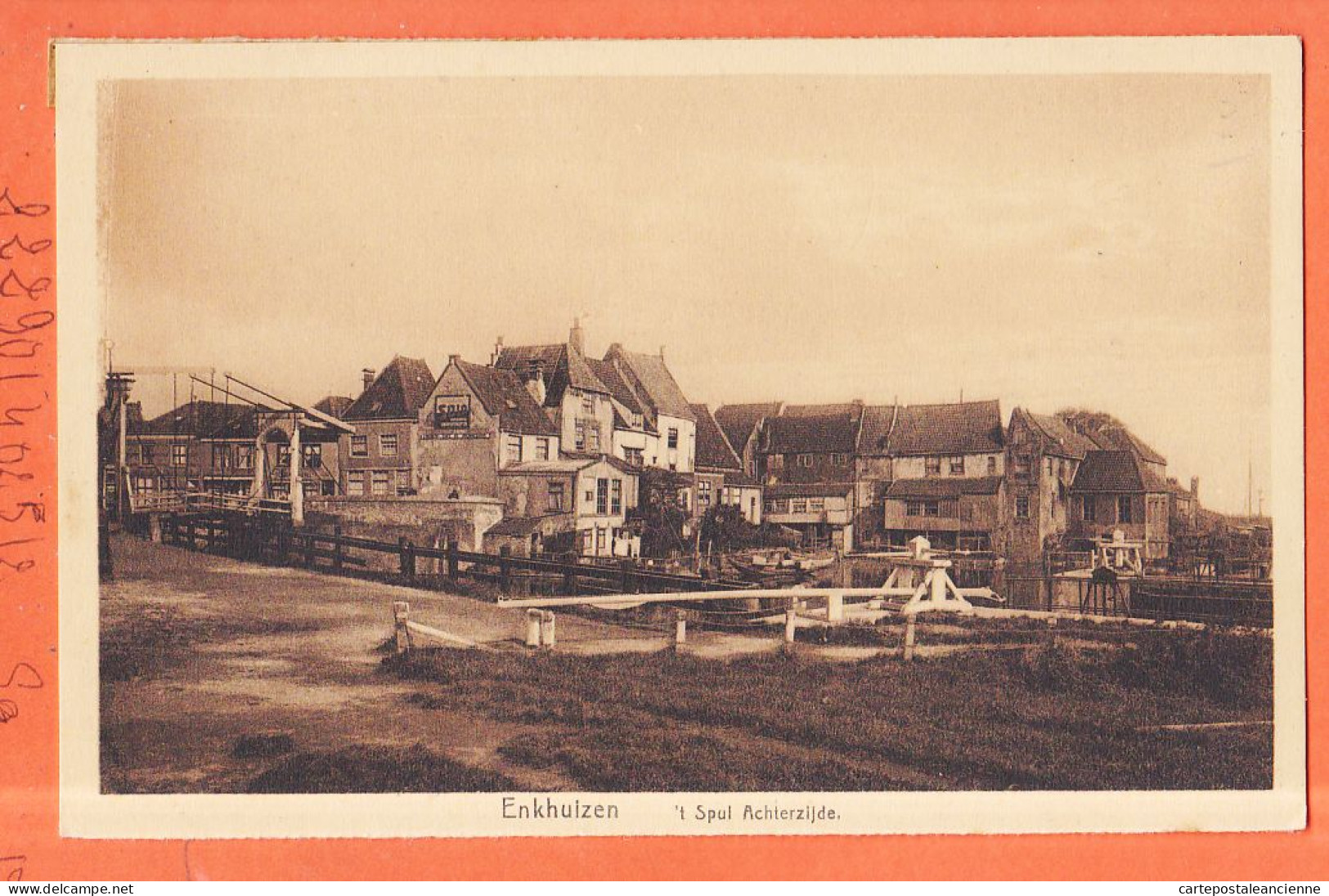 05958 / ENKHUIZEN Noord-Holland 't Spui Achterzijde 1930s Uitgave Fa. A EGMOND Enkhuizen E.17  Nederland Pays-Bas - Enkhuizen